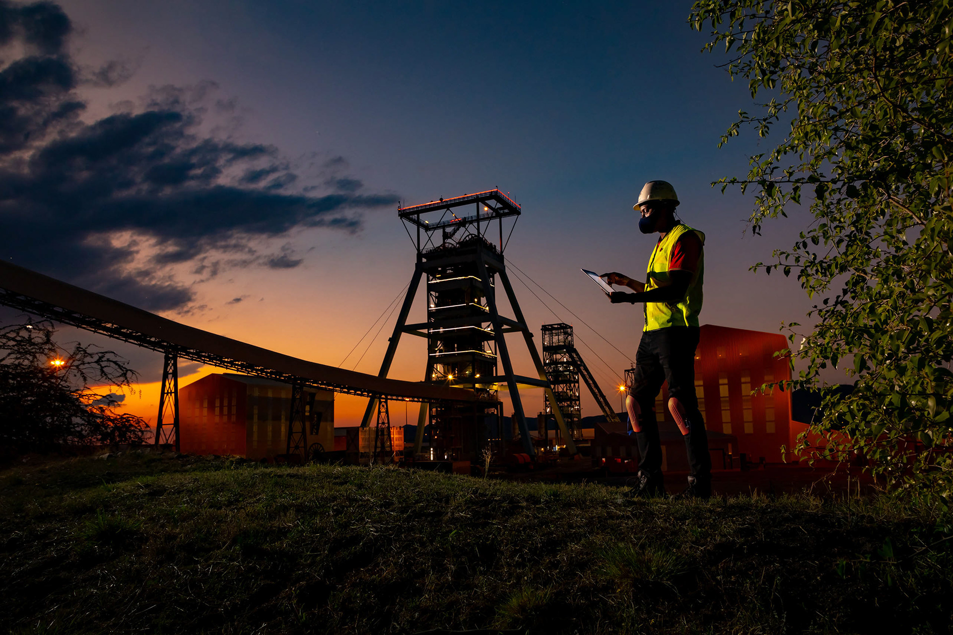 Surface headgear of Styldrift mine