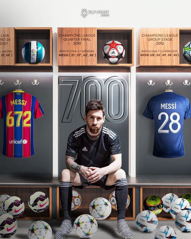 700 Club goals for Messi