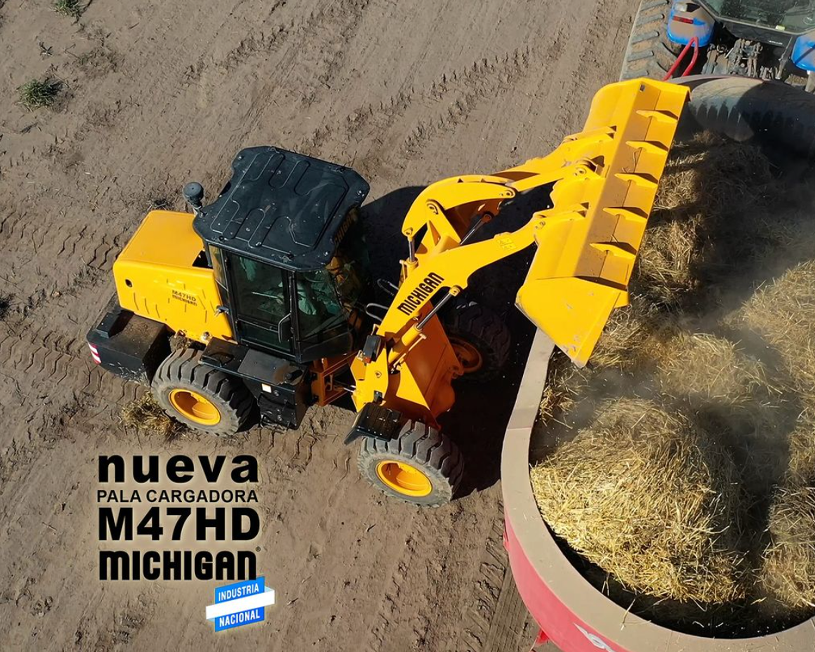 Wheel loader working in the countryside