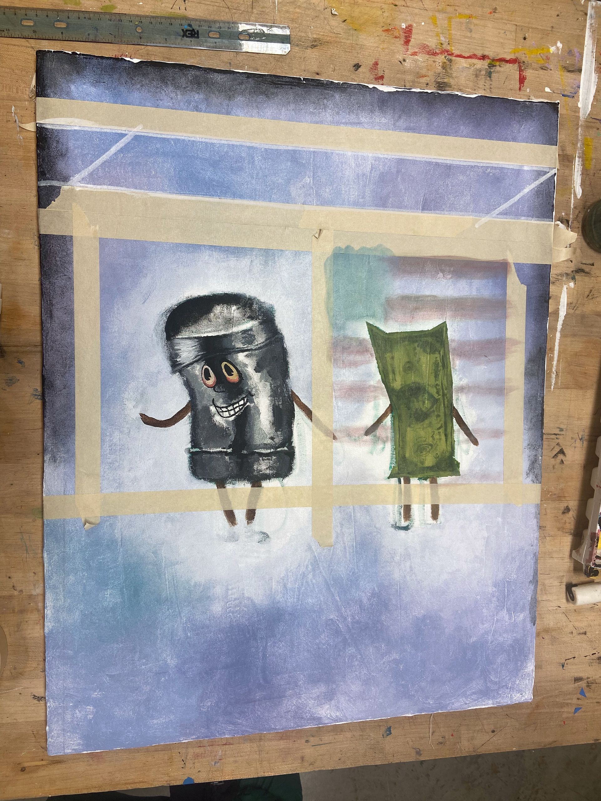 progress of painting