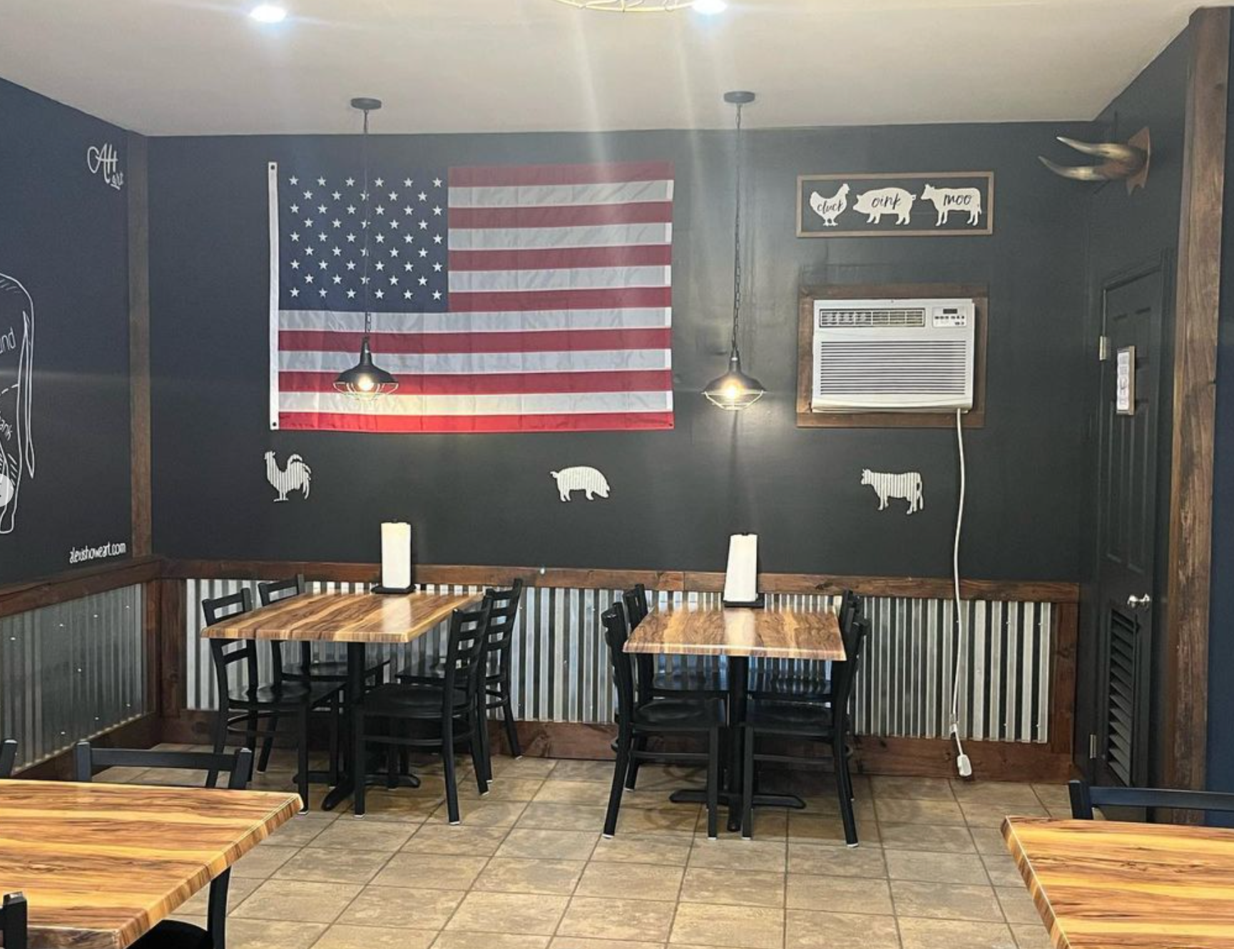 We added a dash of color with the American flag.