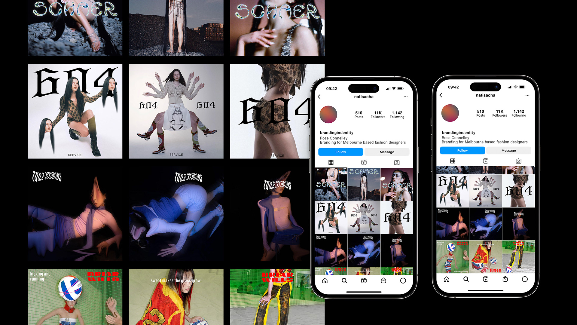 Brand Identities, Graphic Design & Social Media Content - Schaer, 604 Service, Toile Studios & Briar Wills Brands Concept