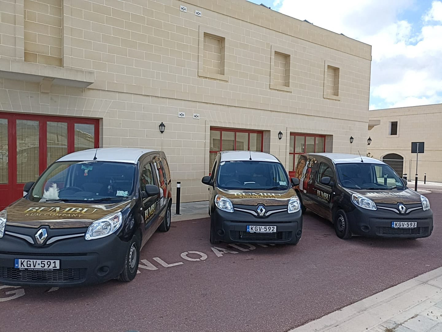 Delivery truck wrap front