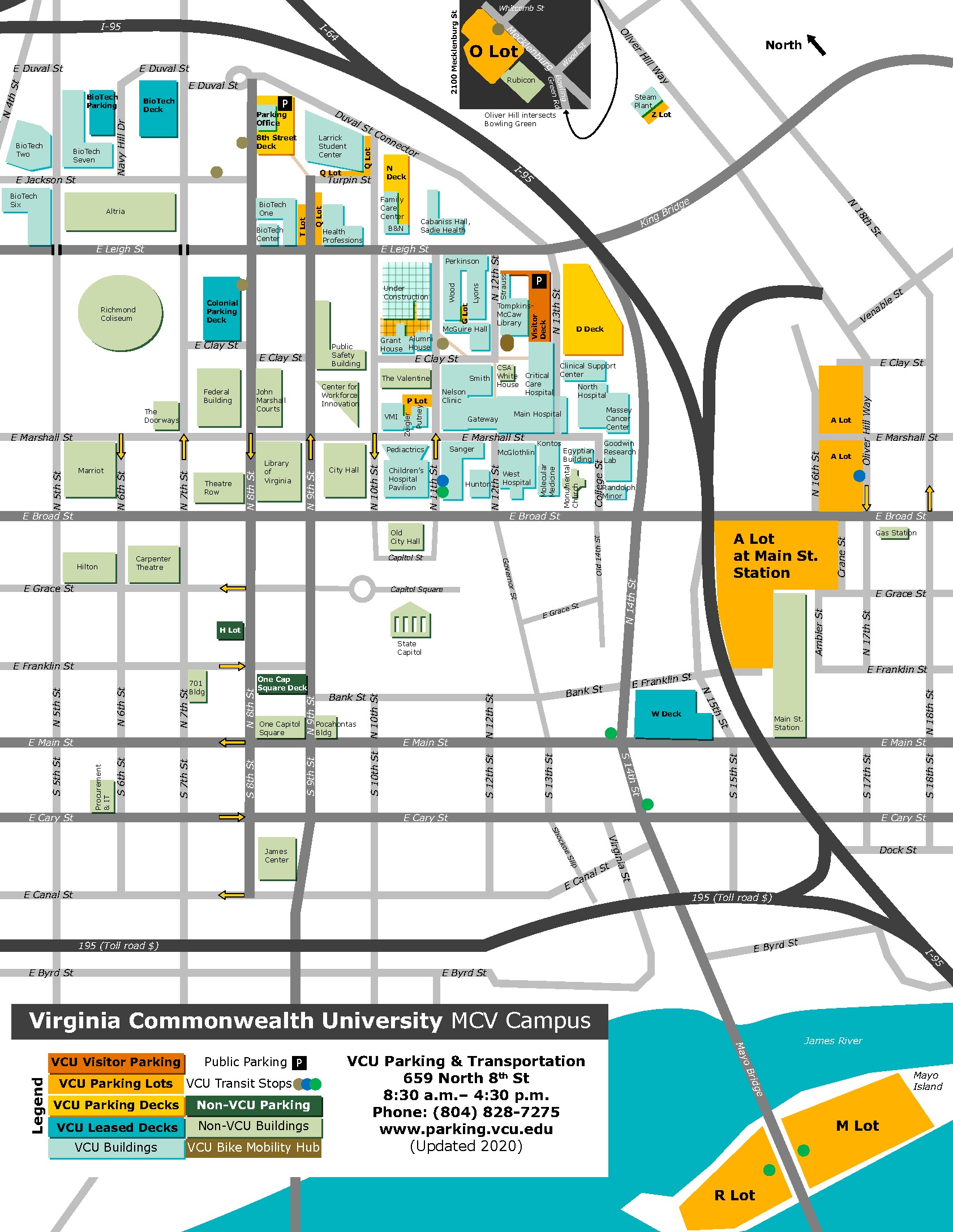 VCU MCV campus map