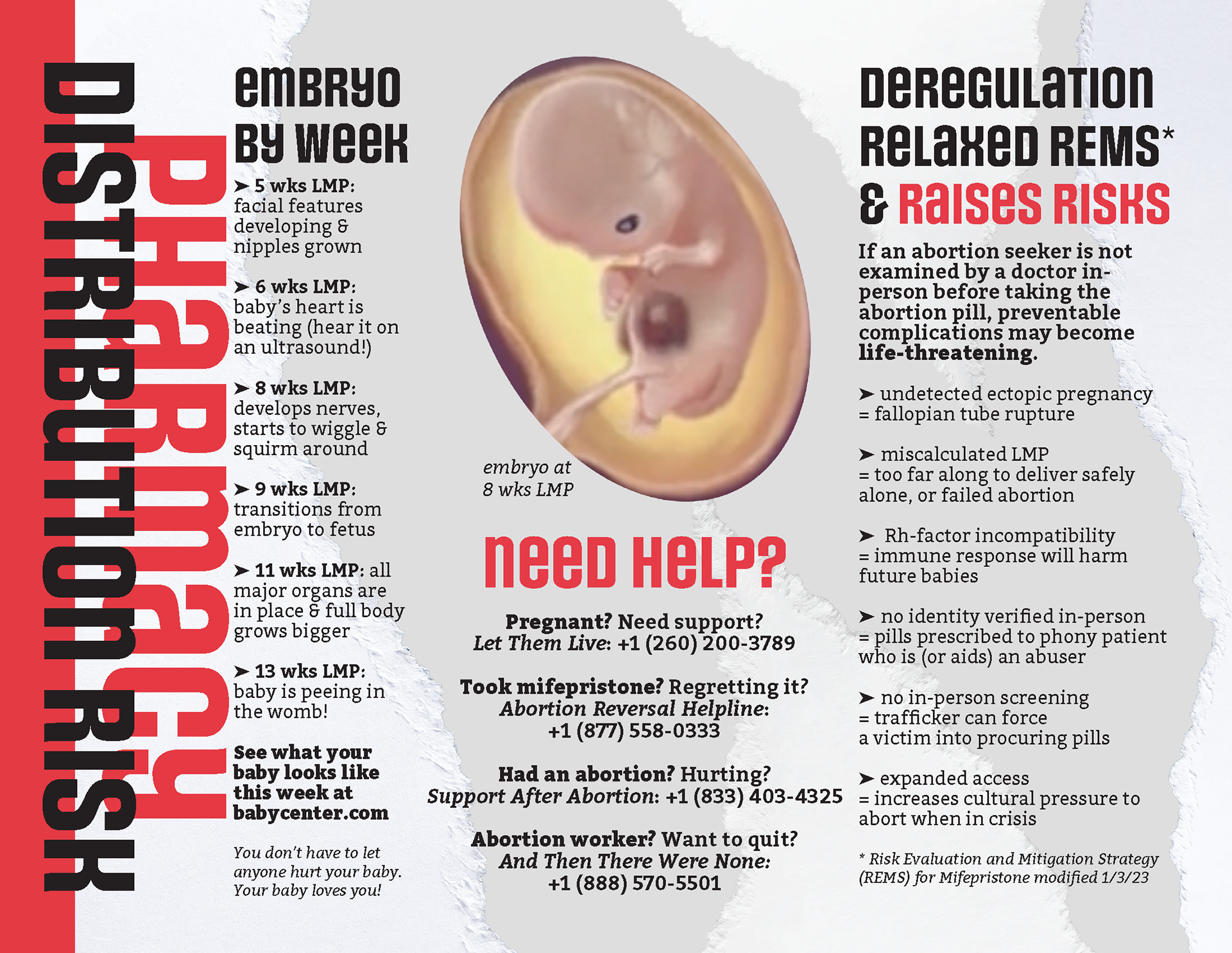 Abortion pill flyer