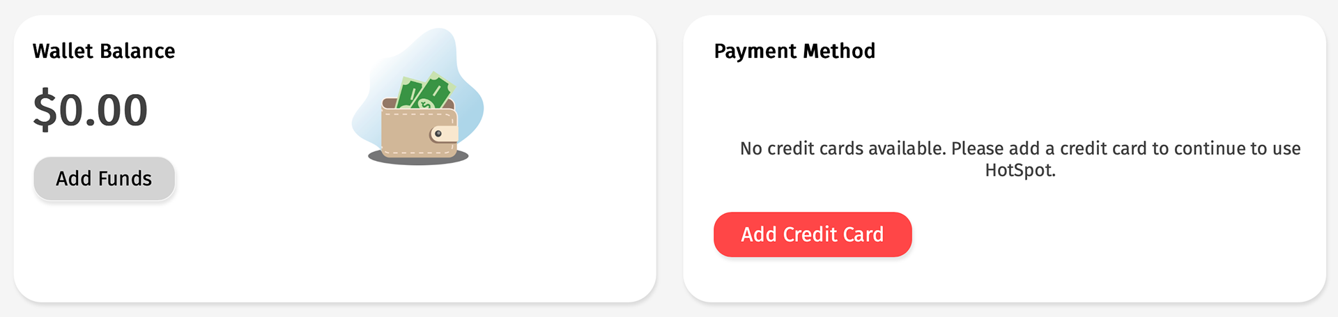 Example disabled button (error prevention).