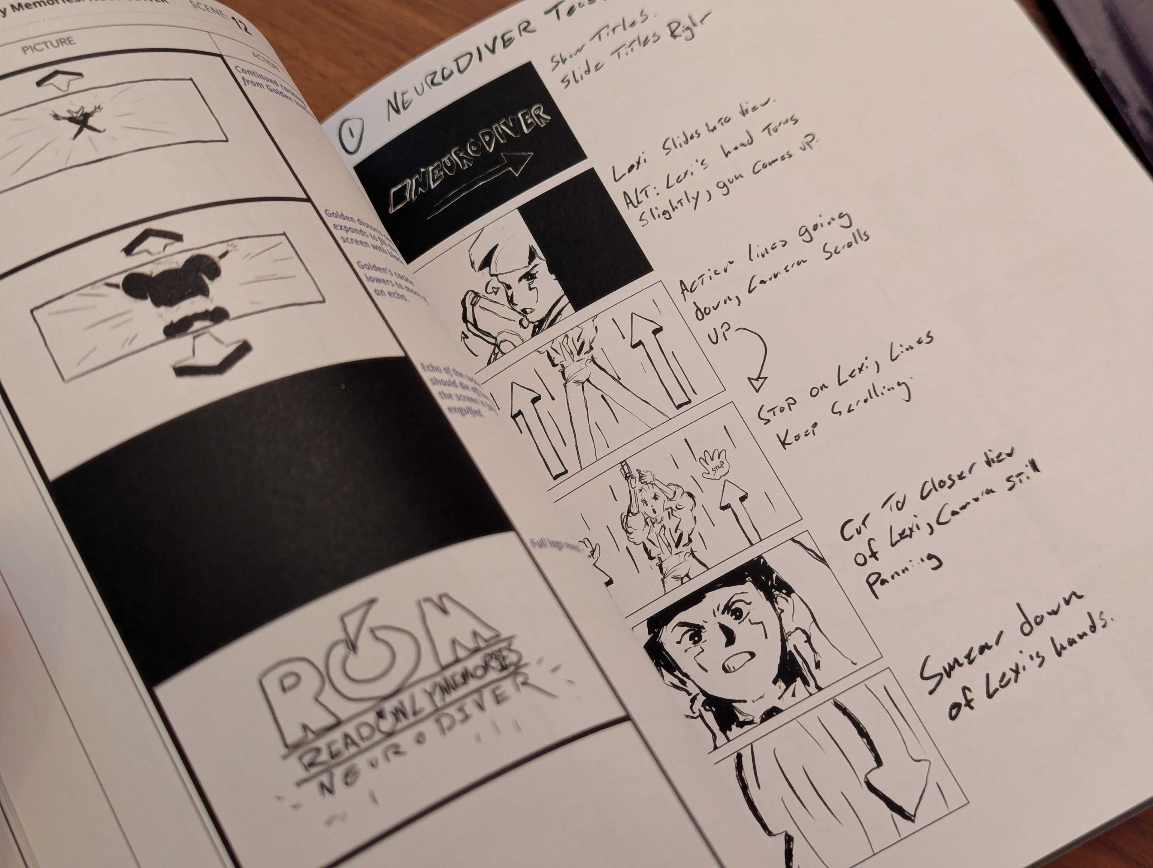 Collected Visual Works storyboards
