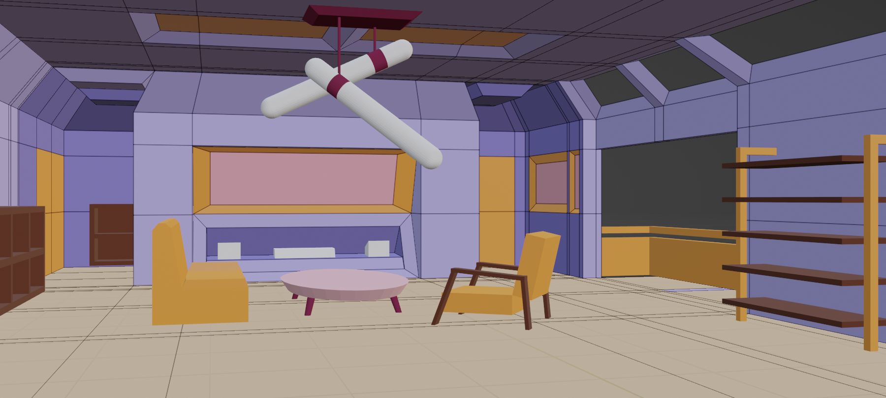 Luna's Room layout (Blender 3D)