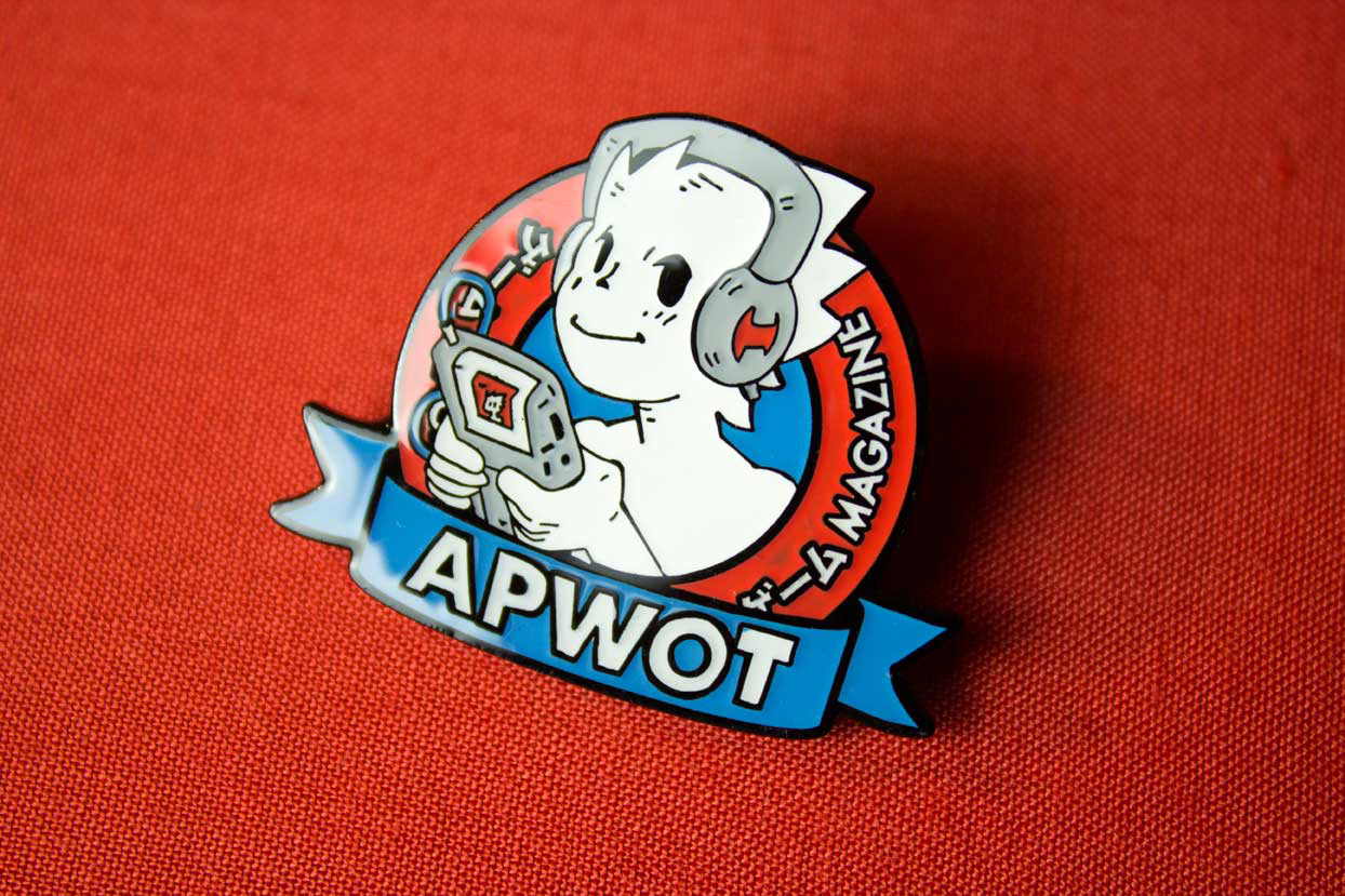 Enamel pin design based on original zine mascot (issue 1)