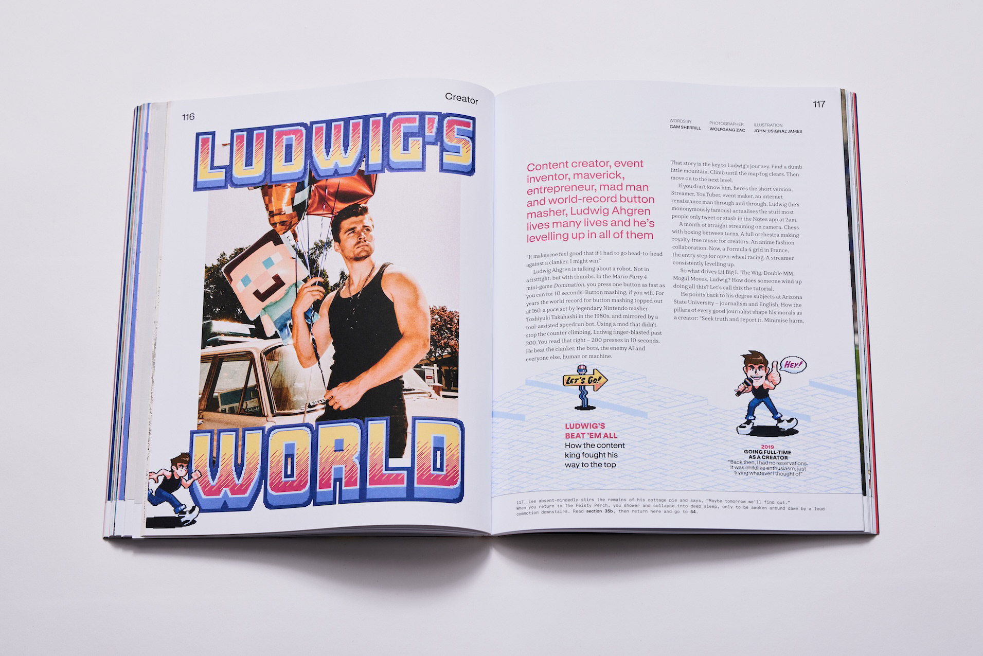 Page 1 and 2 of "Ludwig's World" article.