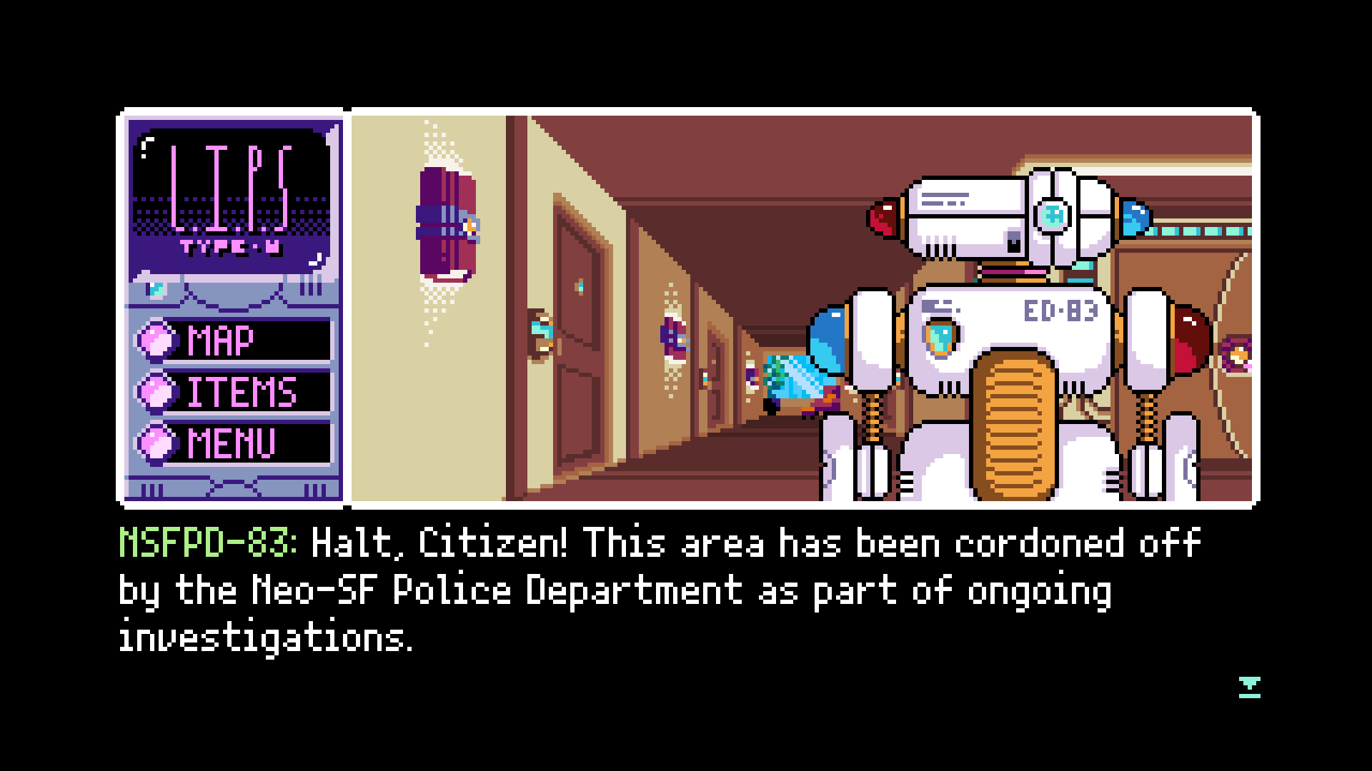 Encountering a crime scene.