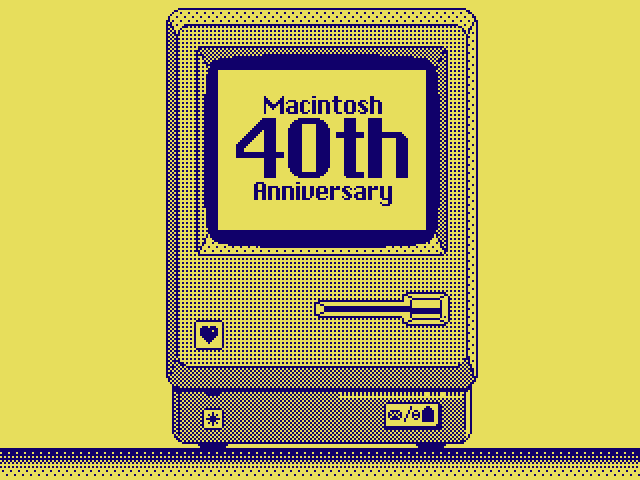 Macintosh 40th Anniversary social media animation for Bitmap Books