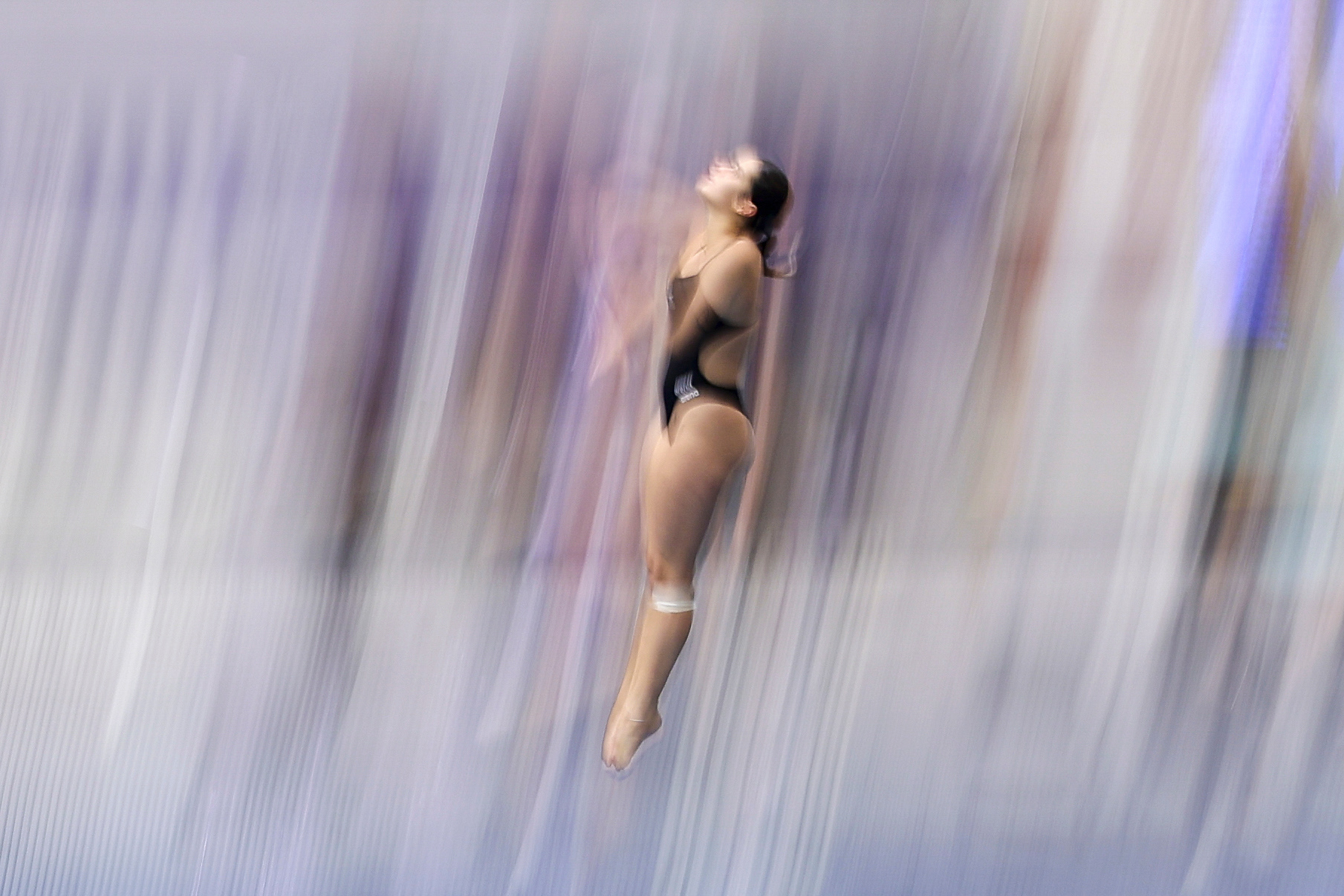 Texas A&M diver during their meet against TCU and BYU at the Rec Center Natatorium in College Station, Texas  on October 18, 2024.