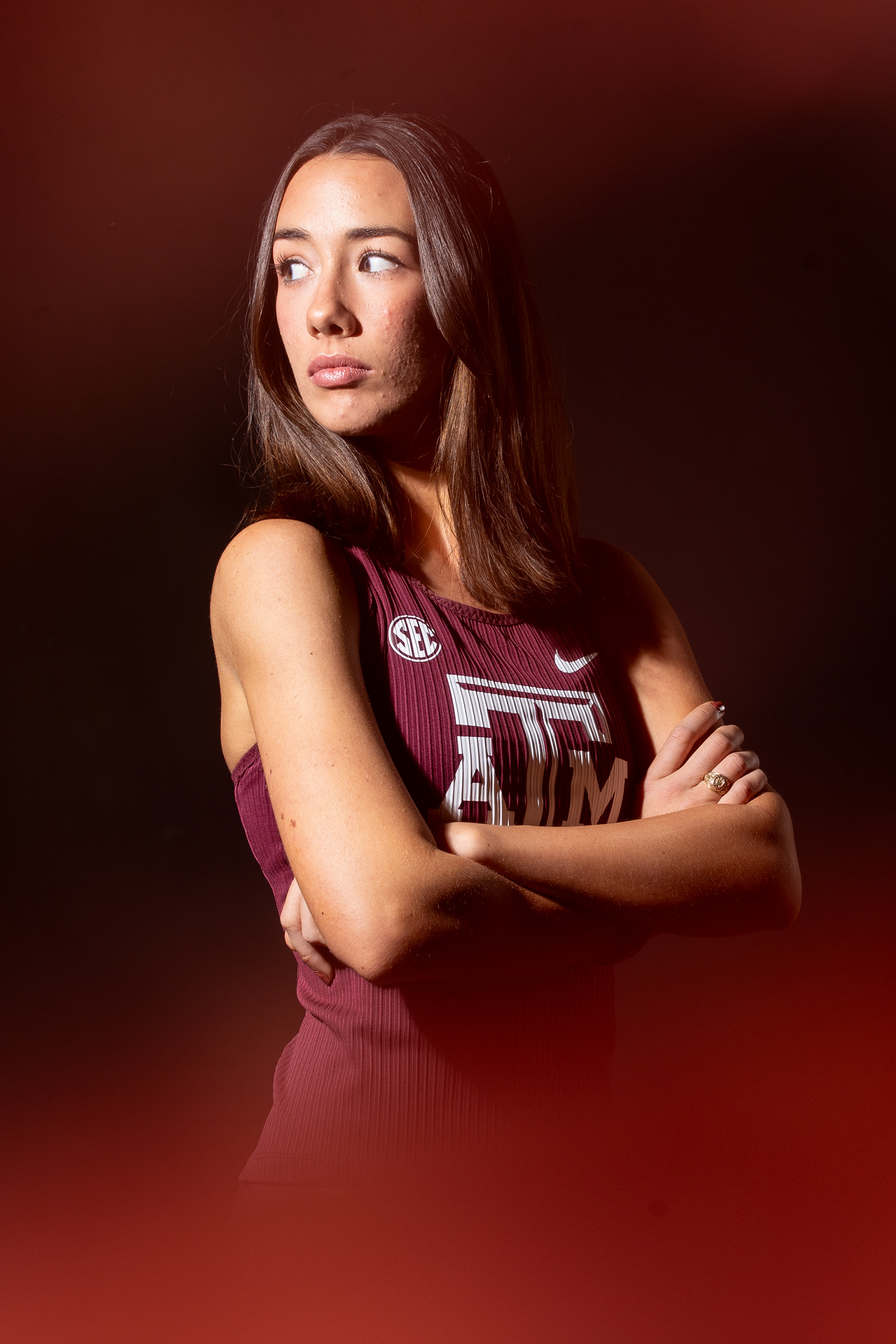 Nicole Chastain of the Texas A&M Aggies during media day on December 11, 2024.