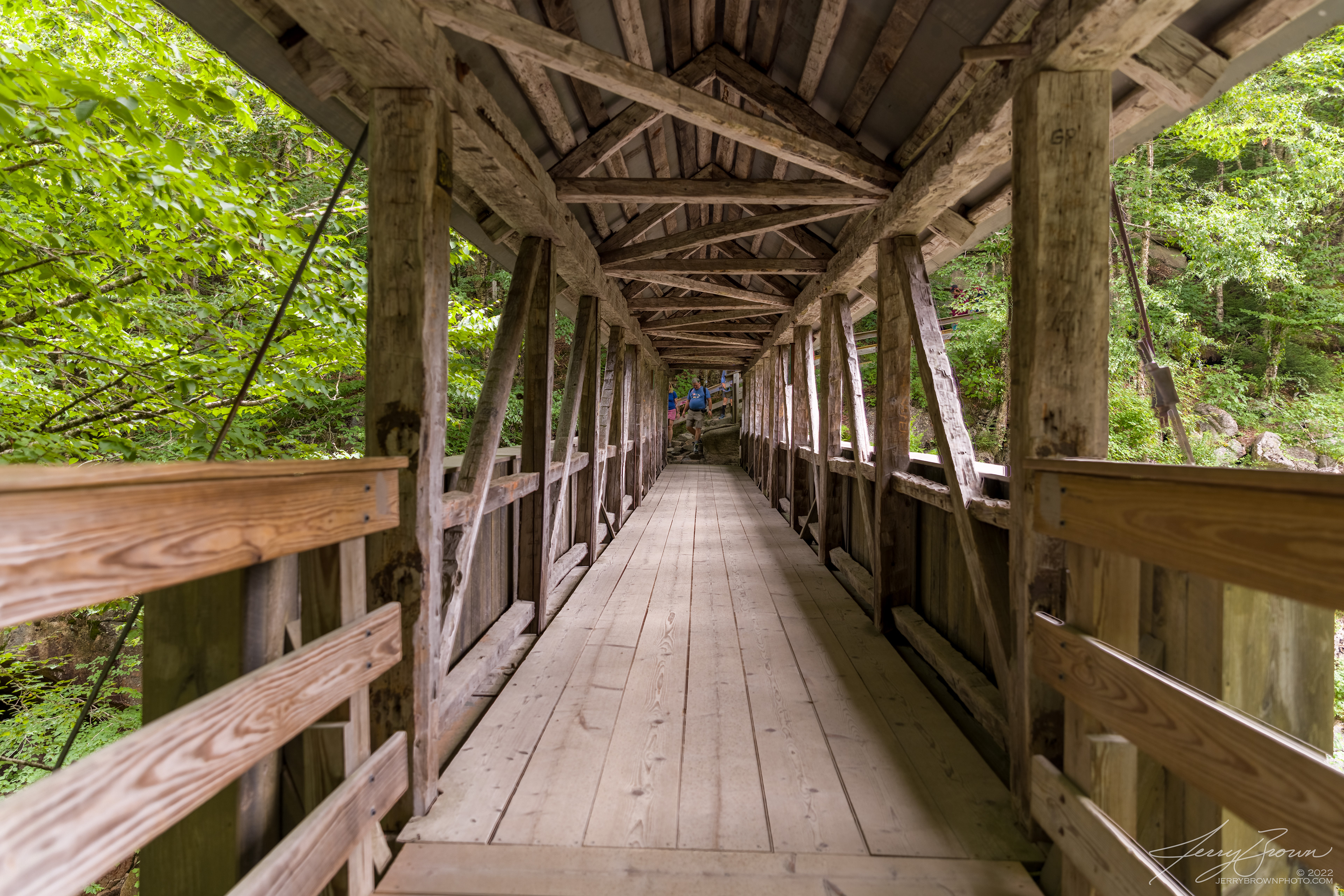 flume gorge Pedistrian Covered Bridge, Lincoln, NH.