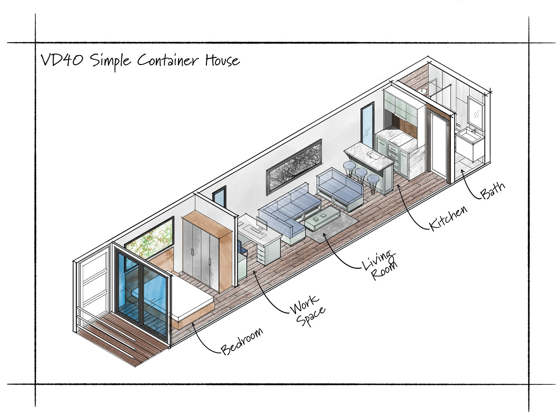VD 40 Single Container House