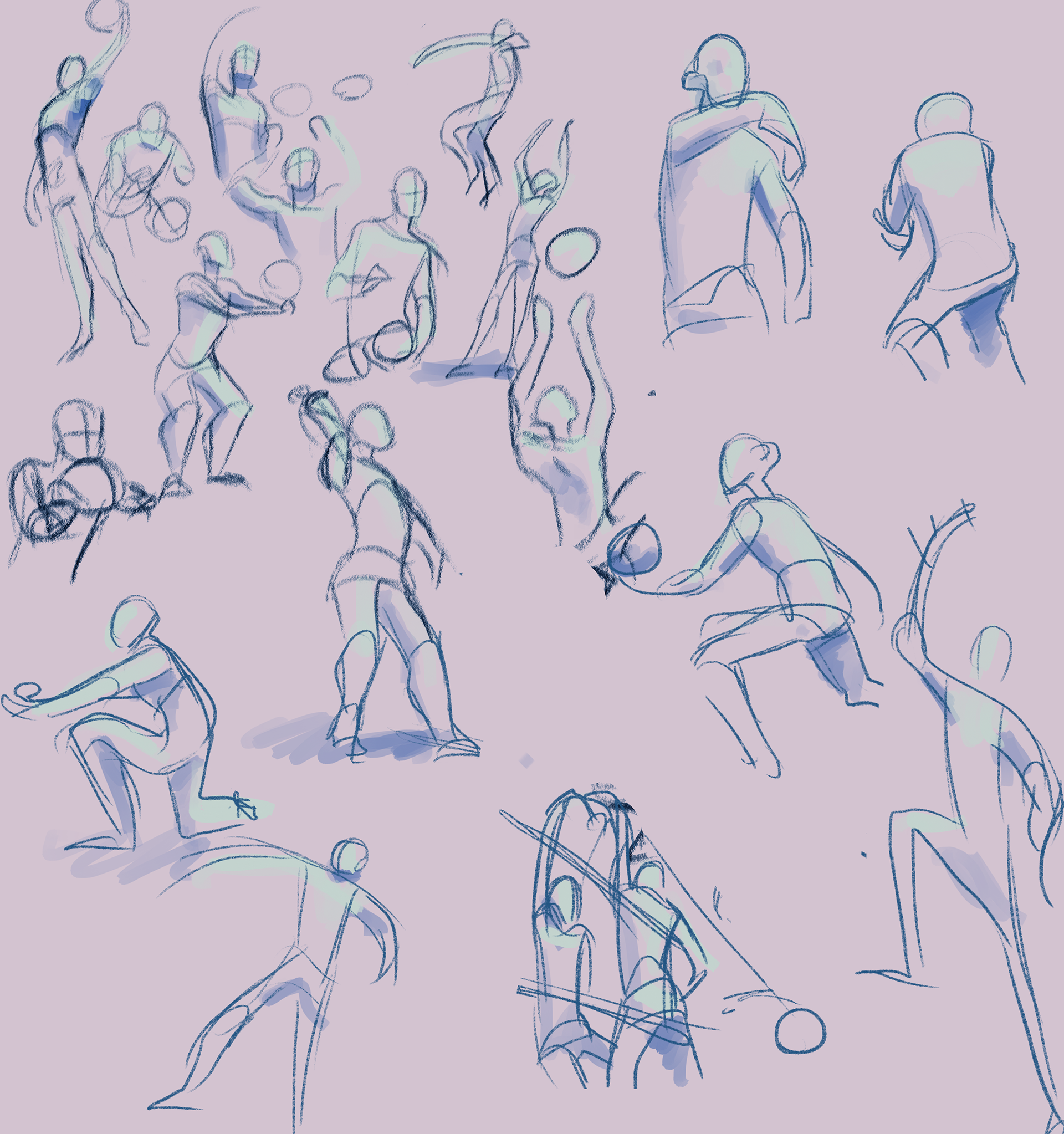 Volleyball figure study
