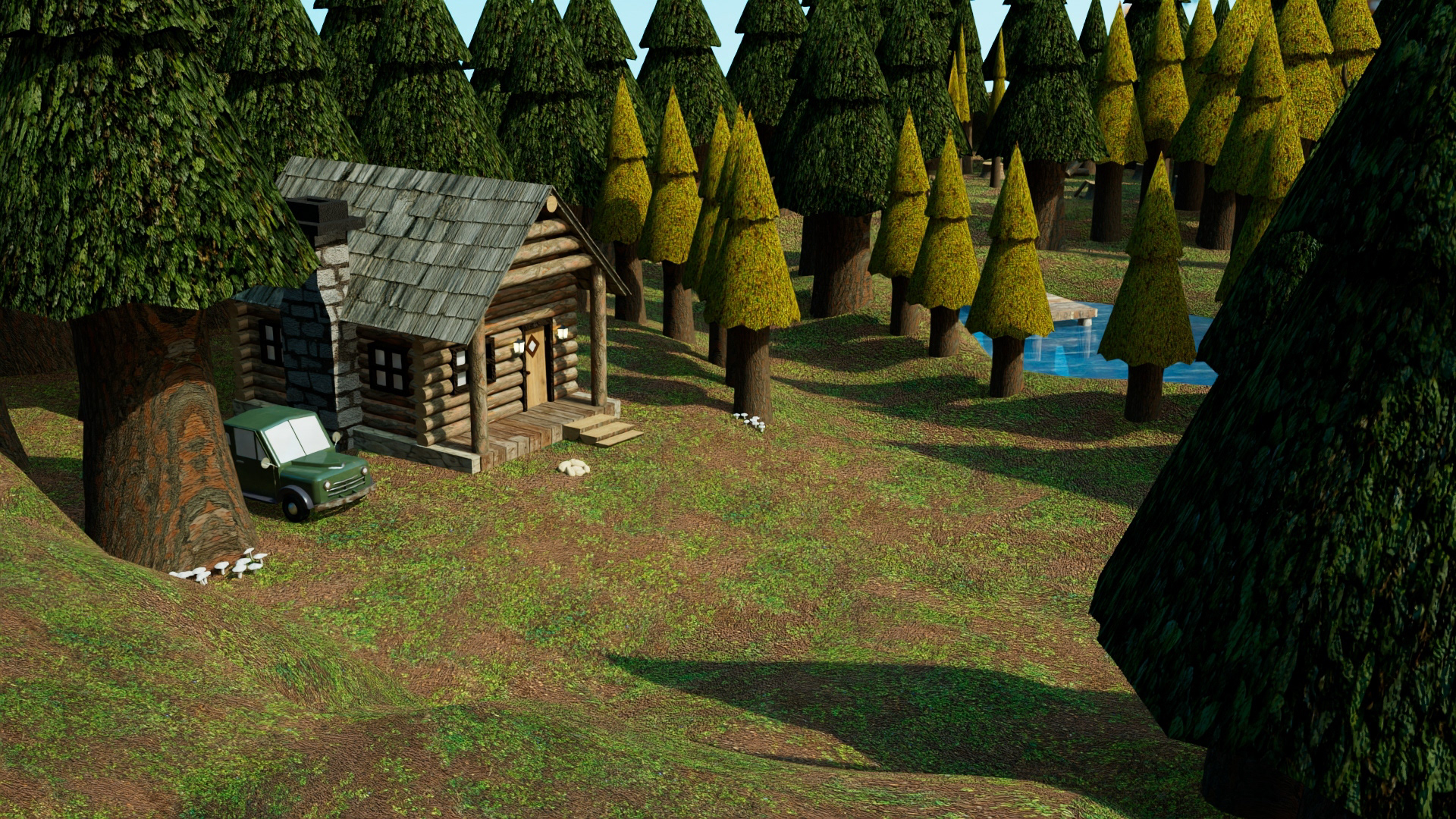 Terrain Cabin Area Final Model Texture