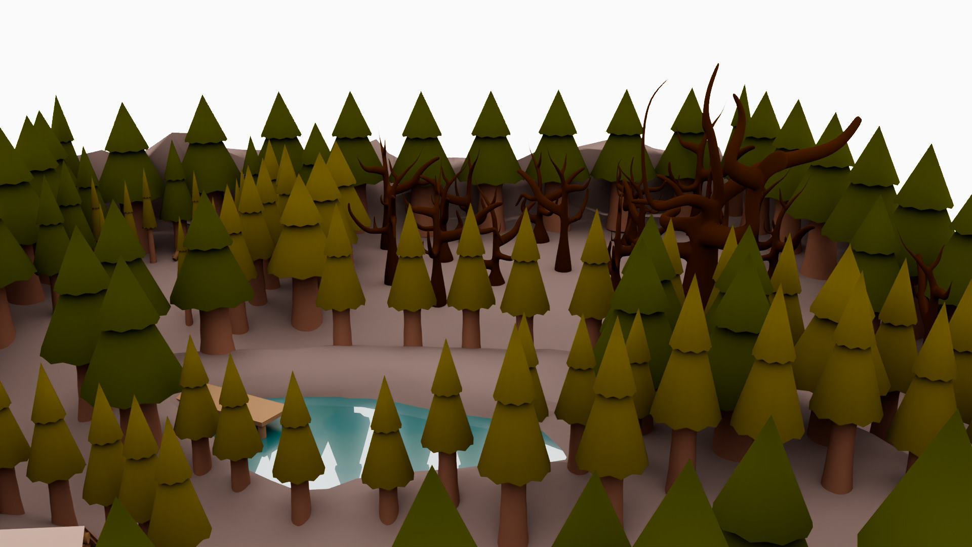 Terrain Spooky Woods Area Rough Model Color Pass