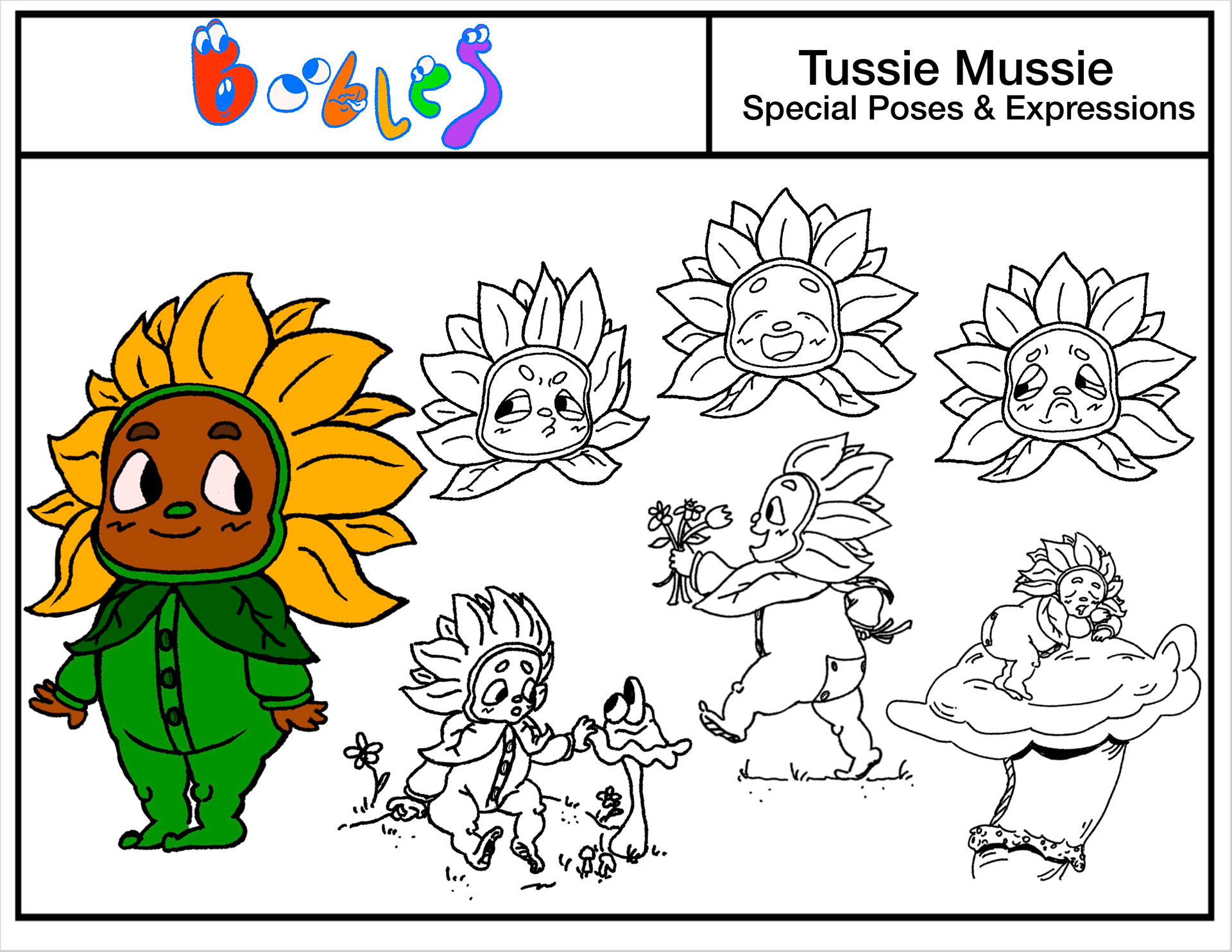 Tussie Poses and Expressions