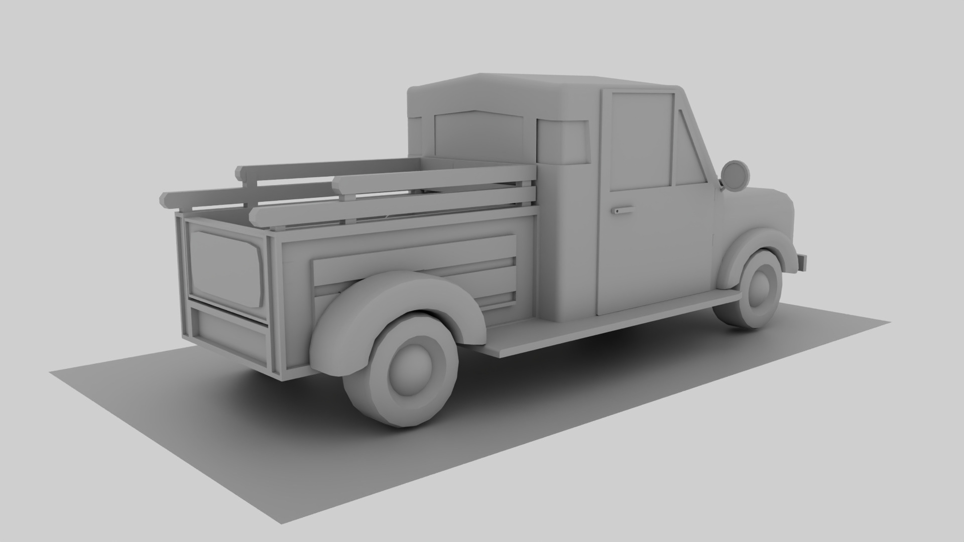 Truck Rough Model 3/4 Back