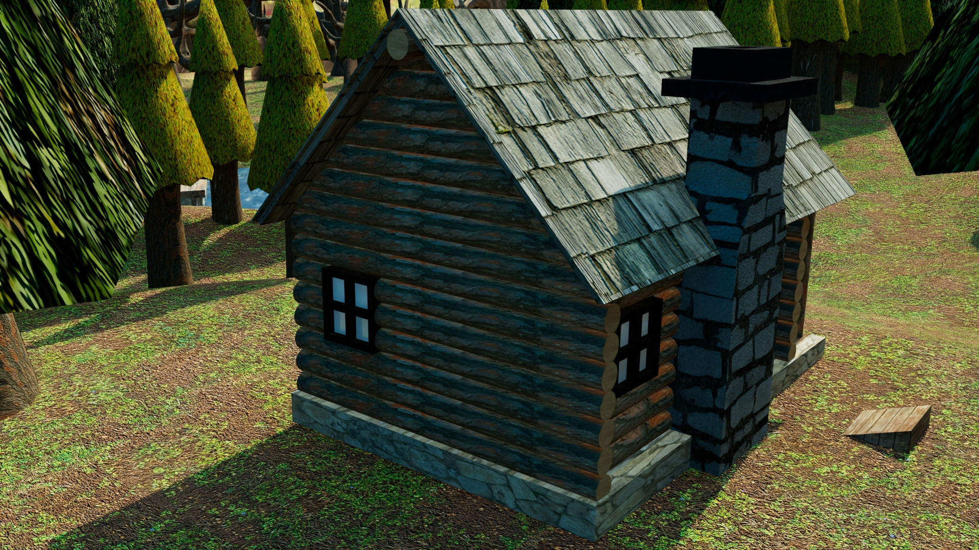 Cabin Final Model 3/4 Back