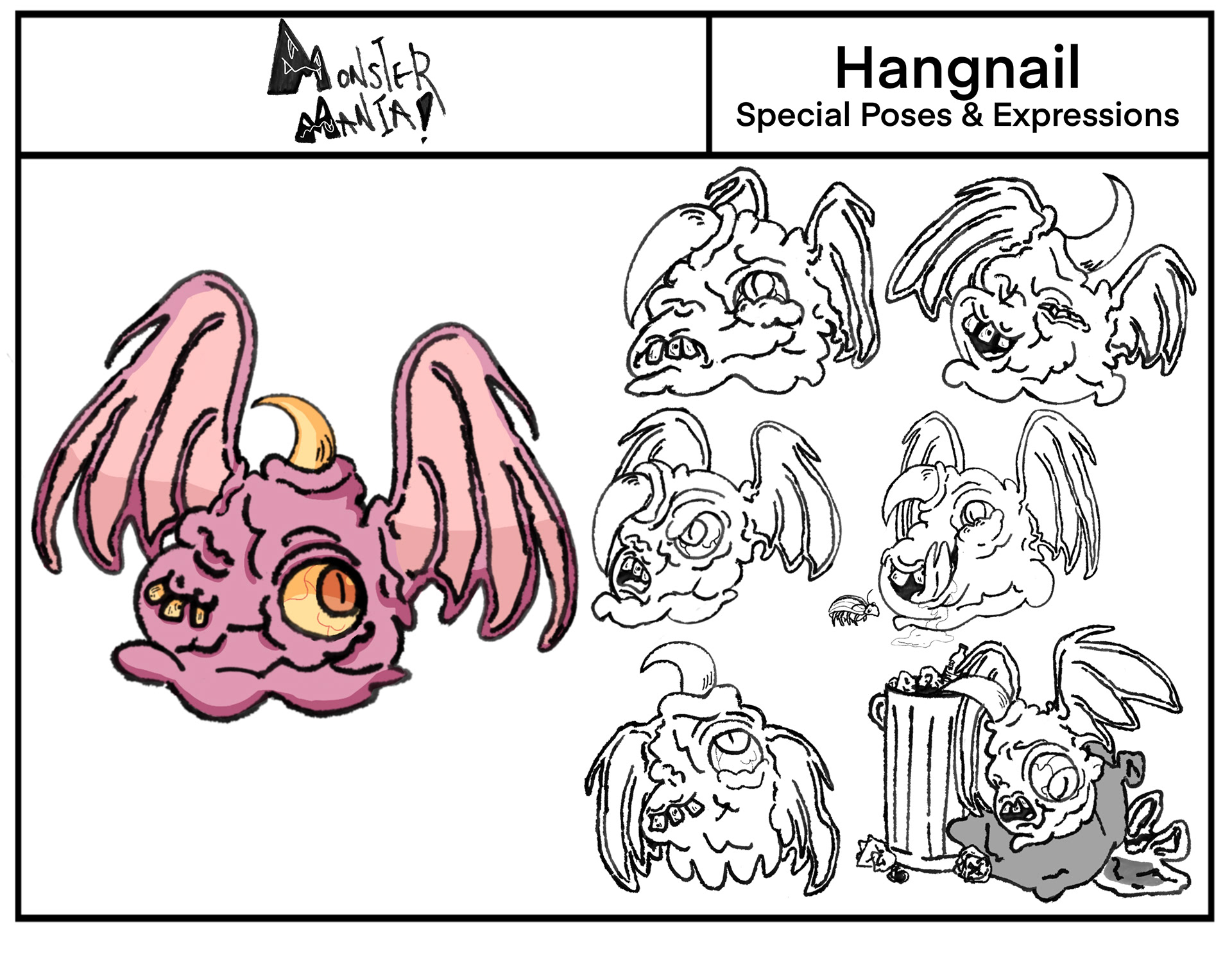 Hangnail Poses and Expressions