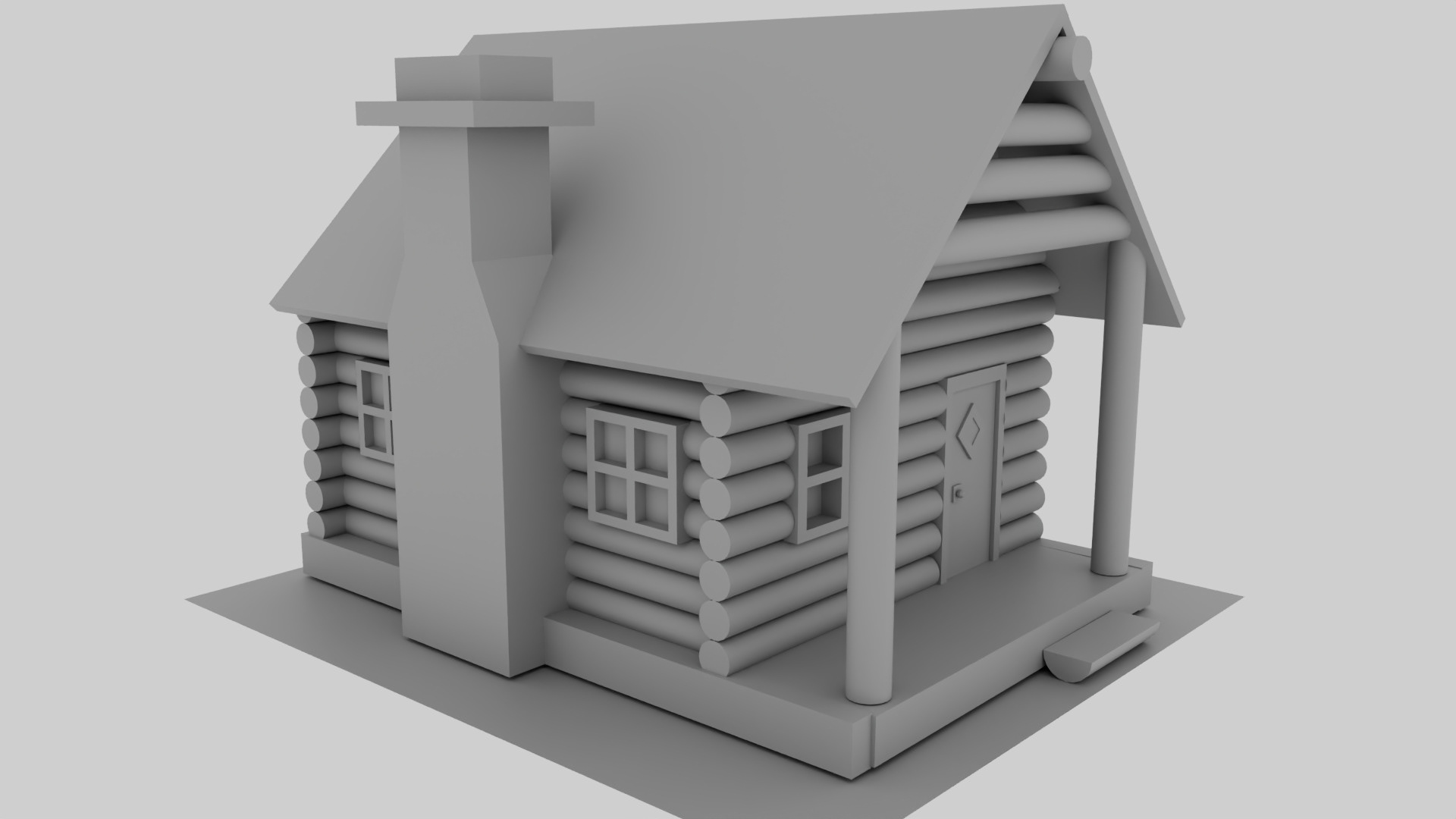 Cabin Rough Model 3/4 Front