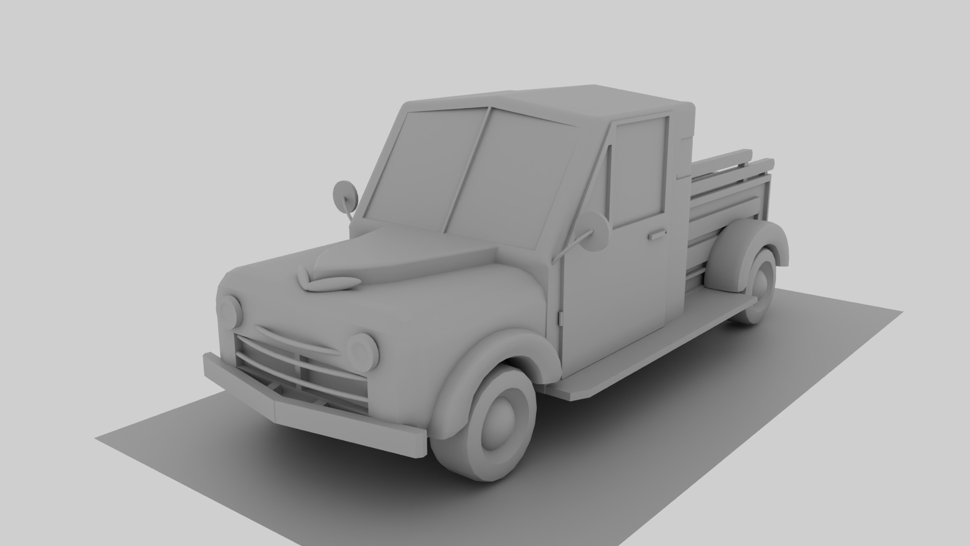 Truck Rough Model 3/4 Front