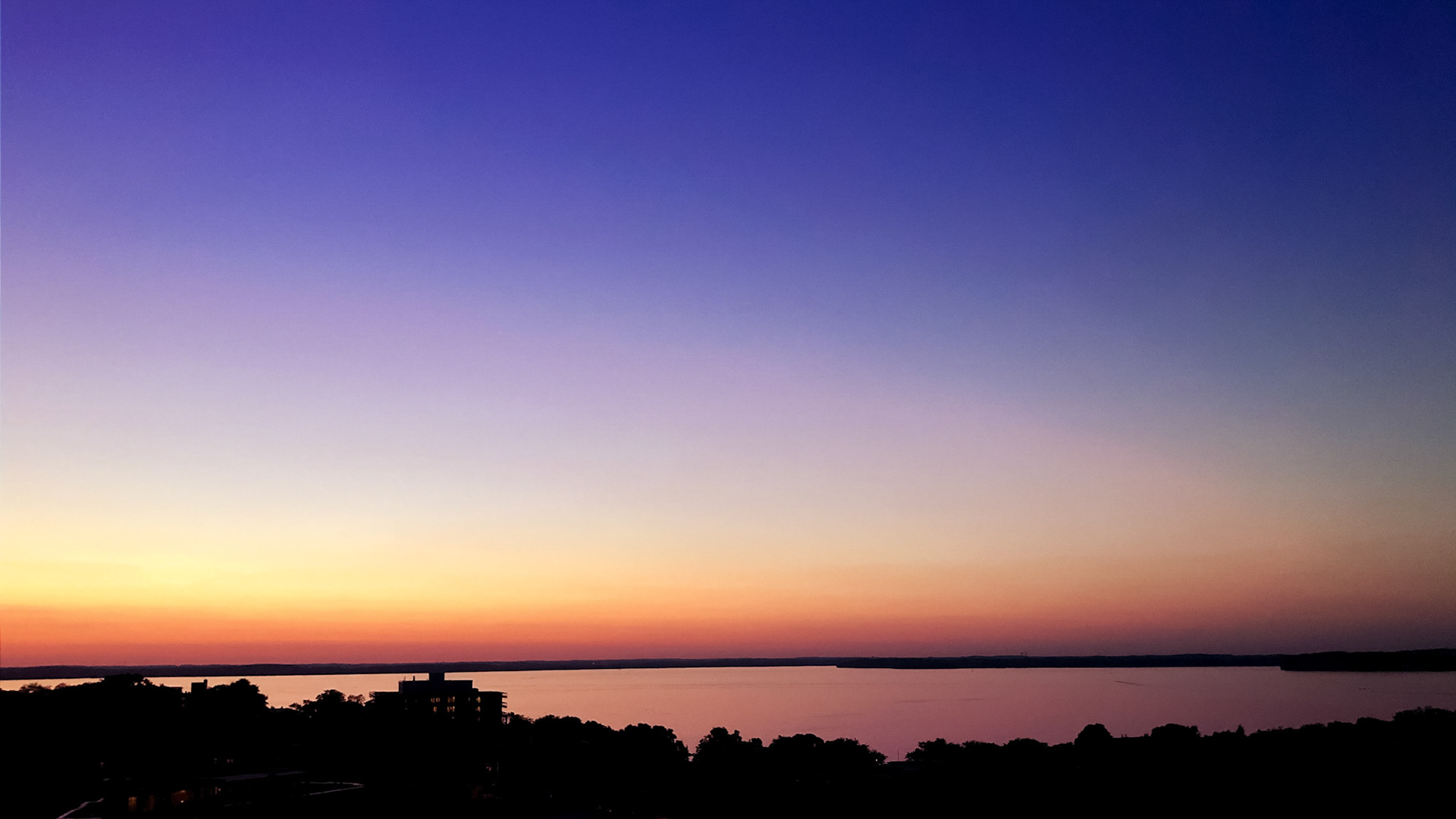 View of Lake Mendota from downtown Madison, Wisconsin