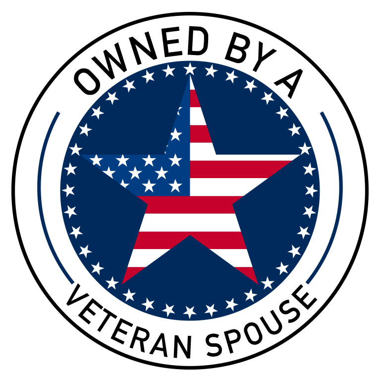 This veteran spouse logo is designed for Veteran Spouse's regardless of gender and helps those spouses understand their rights and what's available to them in the community. 