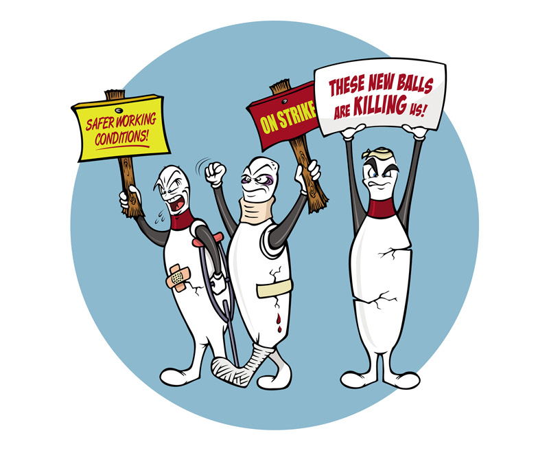 cartoon bowling pins
