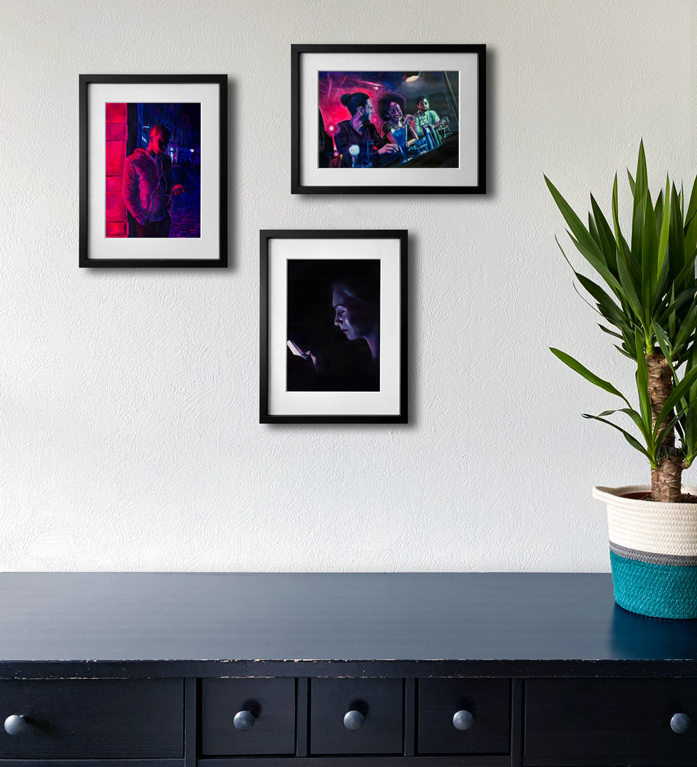 Prints available! Size of frame/print including white area is is 30x40 cm. E-mail me for more info