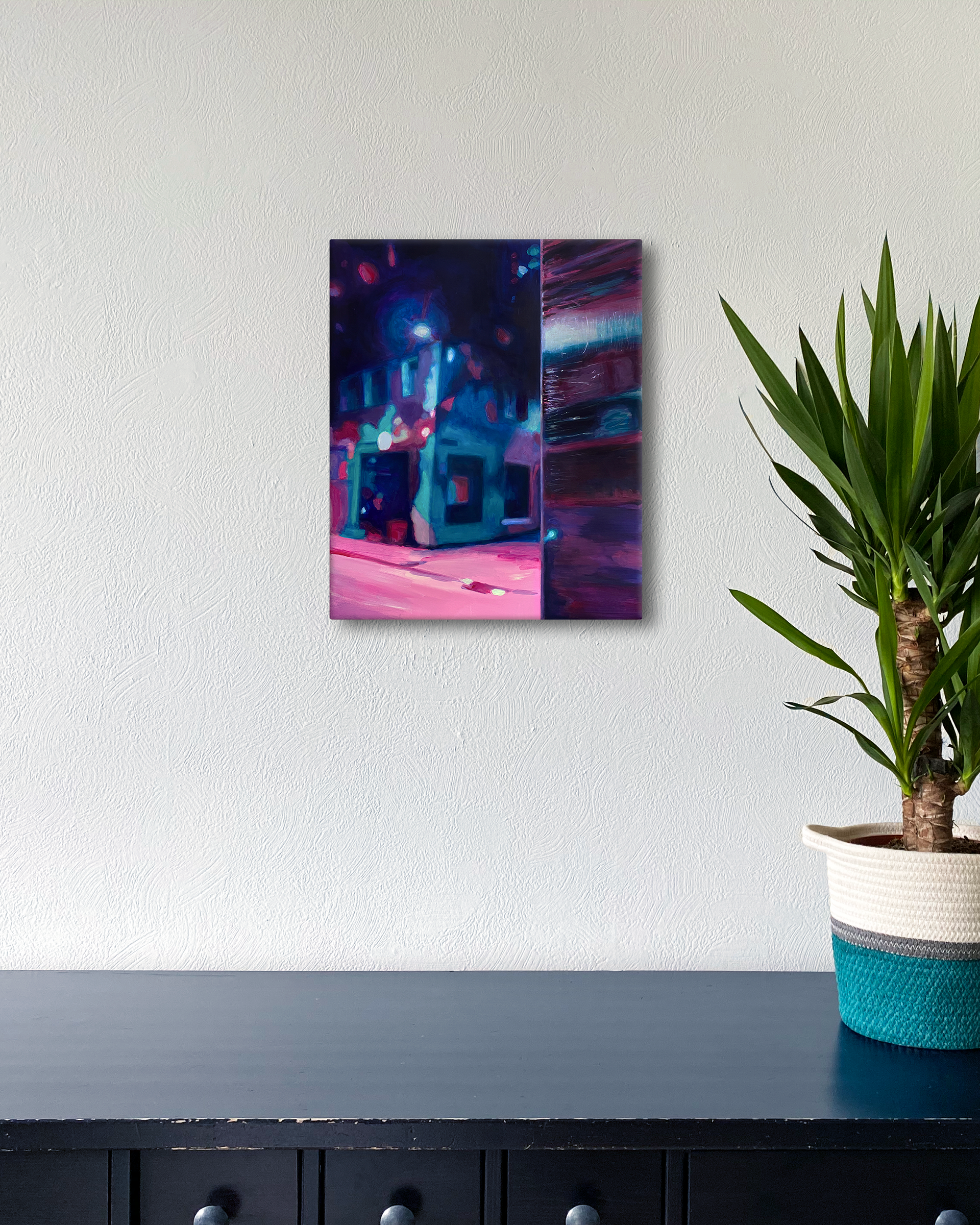 Curfew 2021, preview on a wall