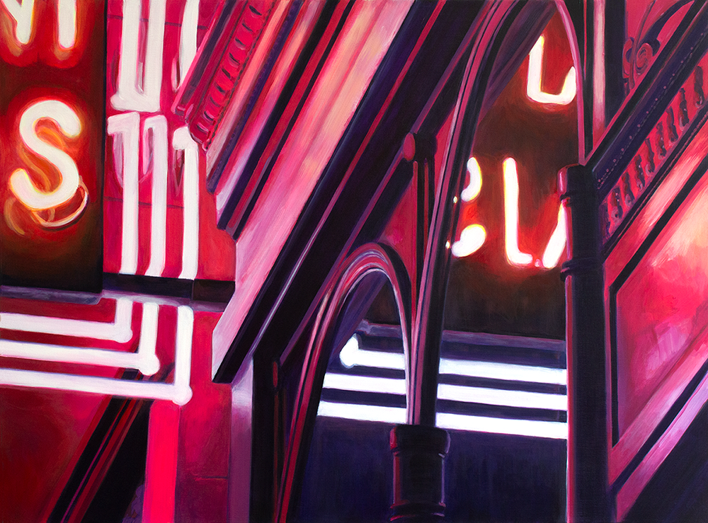 Retrograde 2019 • Acrylics on canvas • 85 x 115 cm