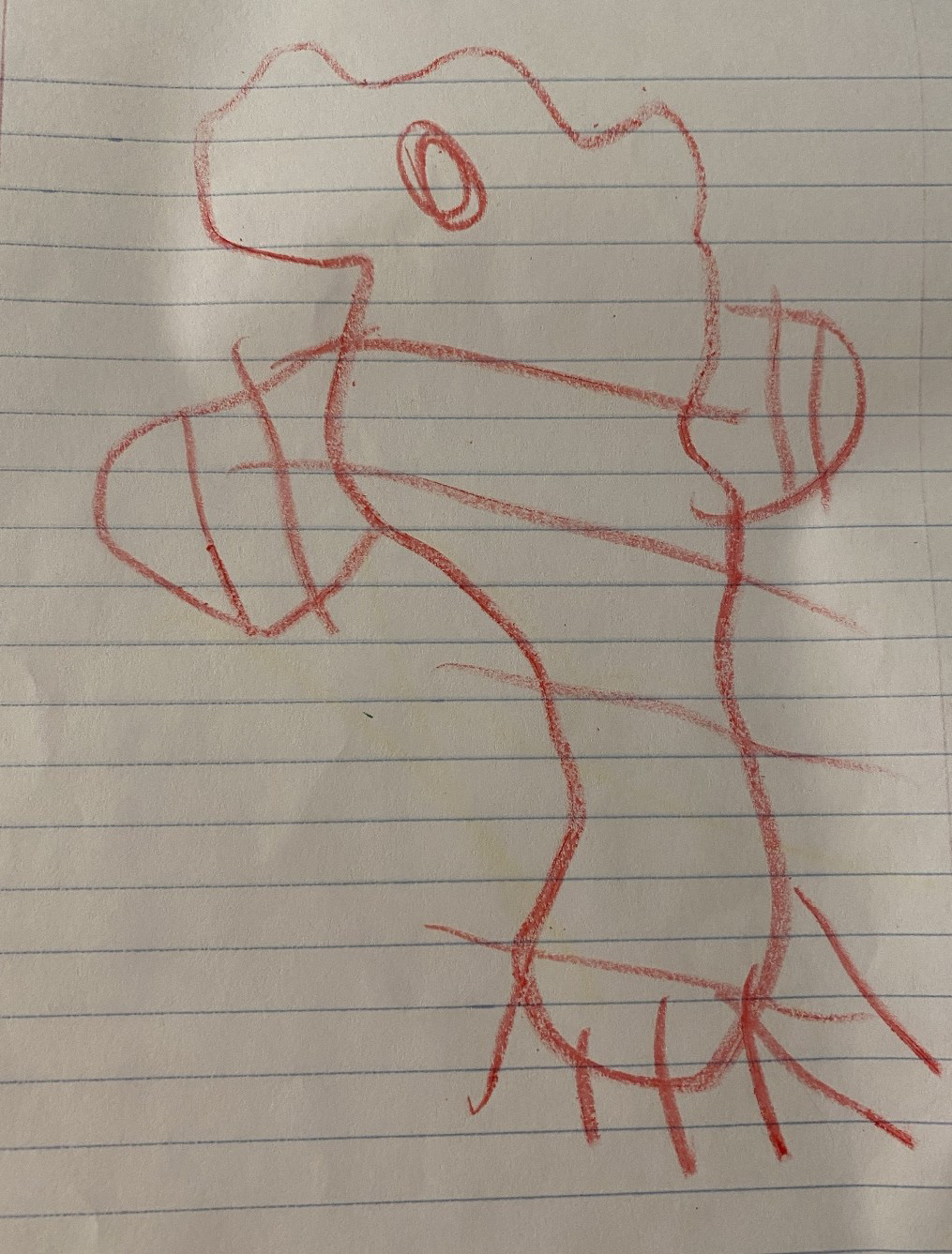 "Childhood Drawing #1" 2003, crayon on paper, 9x12 in.