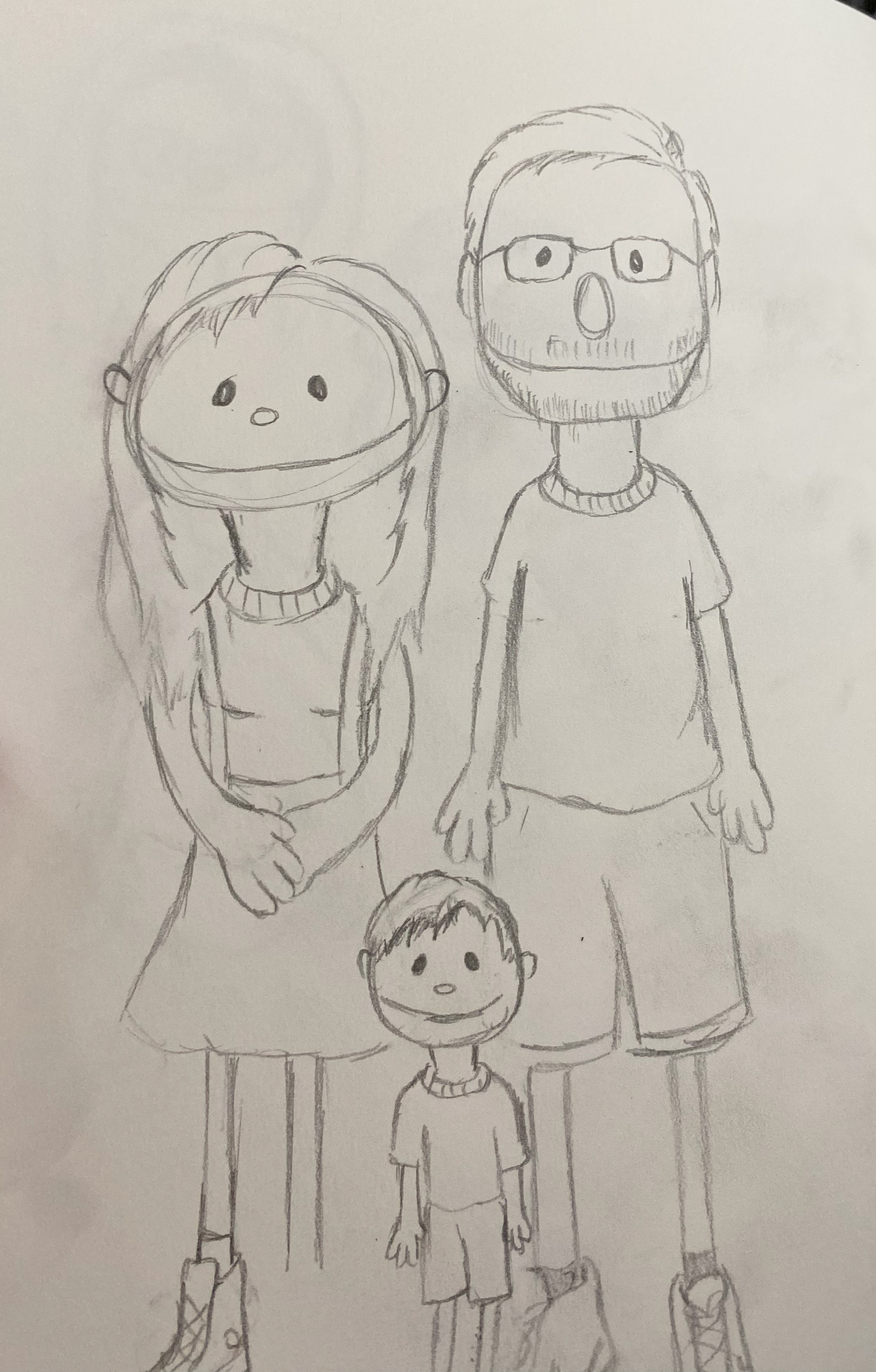 Muppet Family Portrait, 2024, graphite on paper, 9 x 12 in.