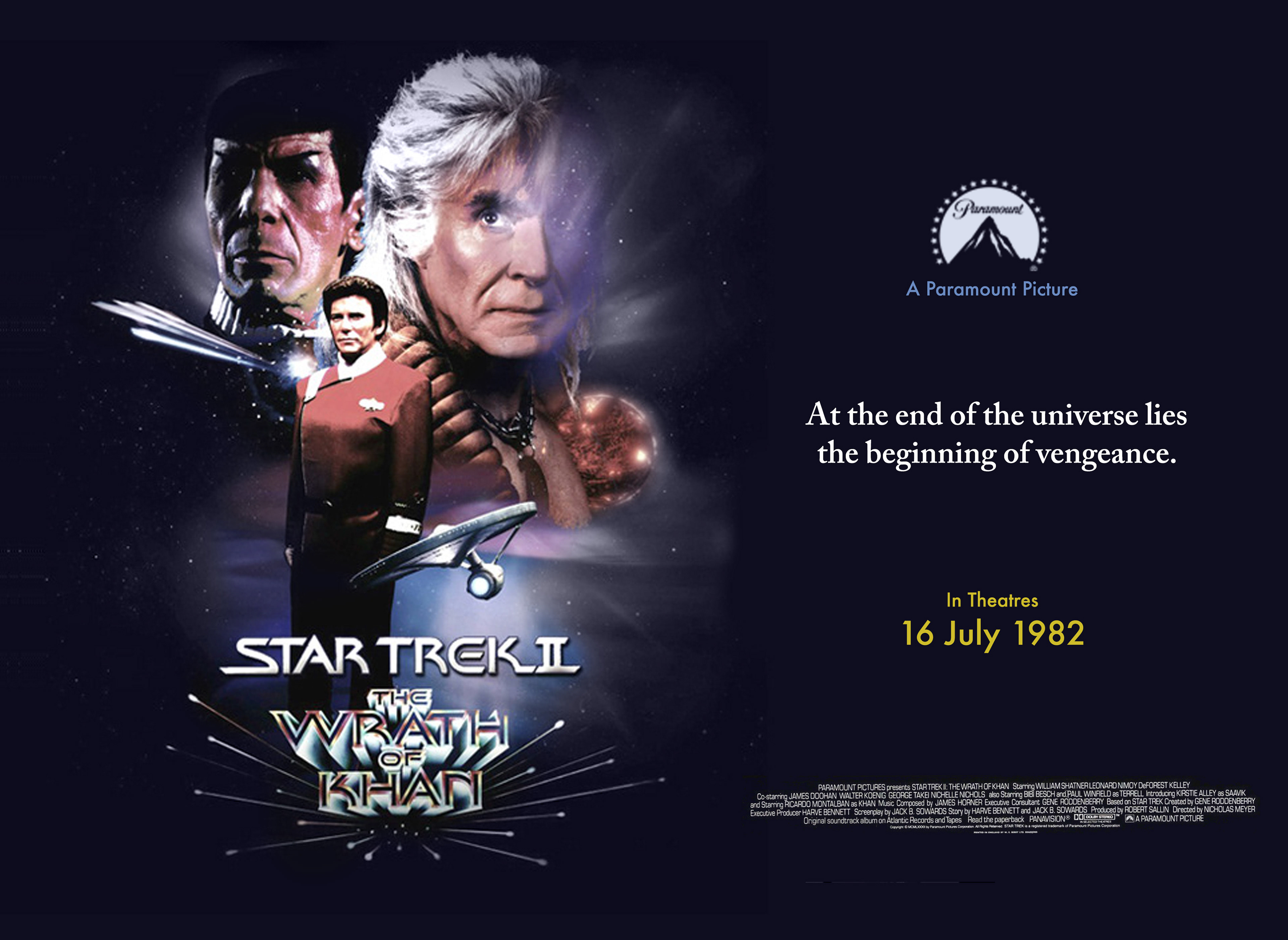 Mark Storey - STAR TREK 2 THE WRATH OF KHAN - RETRO 1982 POSTER