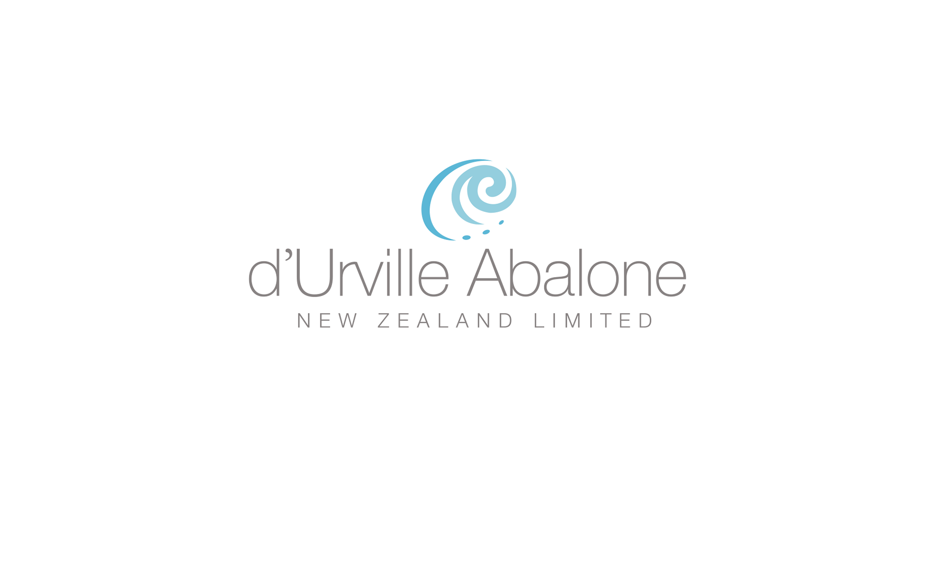 Logotype design for d'Urville Abalone, a New Zealand aquaculture company, harvesting abalone.