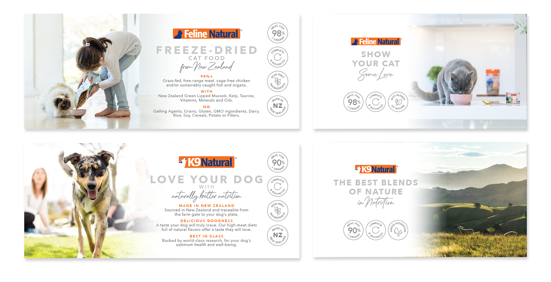 Design of in-store Point of Sale cards for a global pet food company.