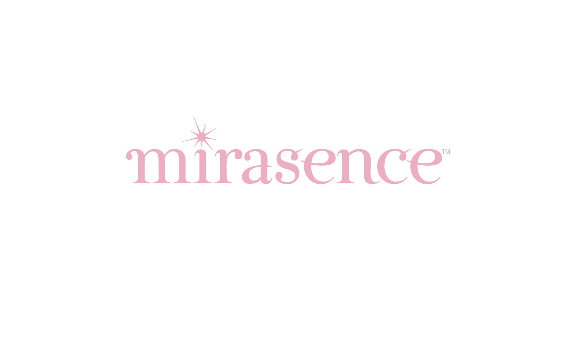 Logotype design for Mirasence, a company producing skincare products.