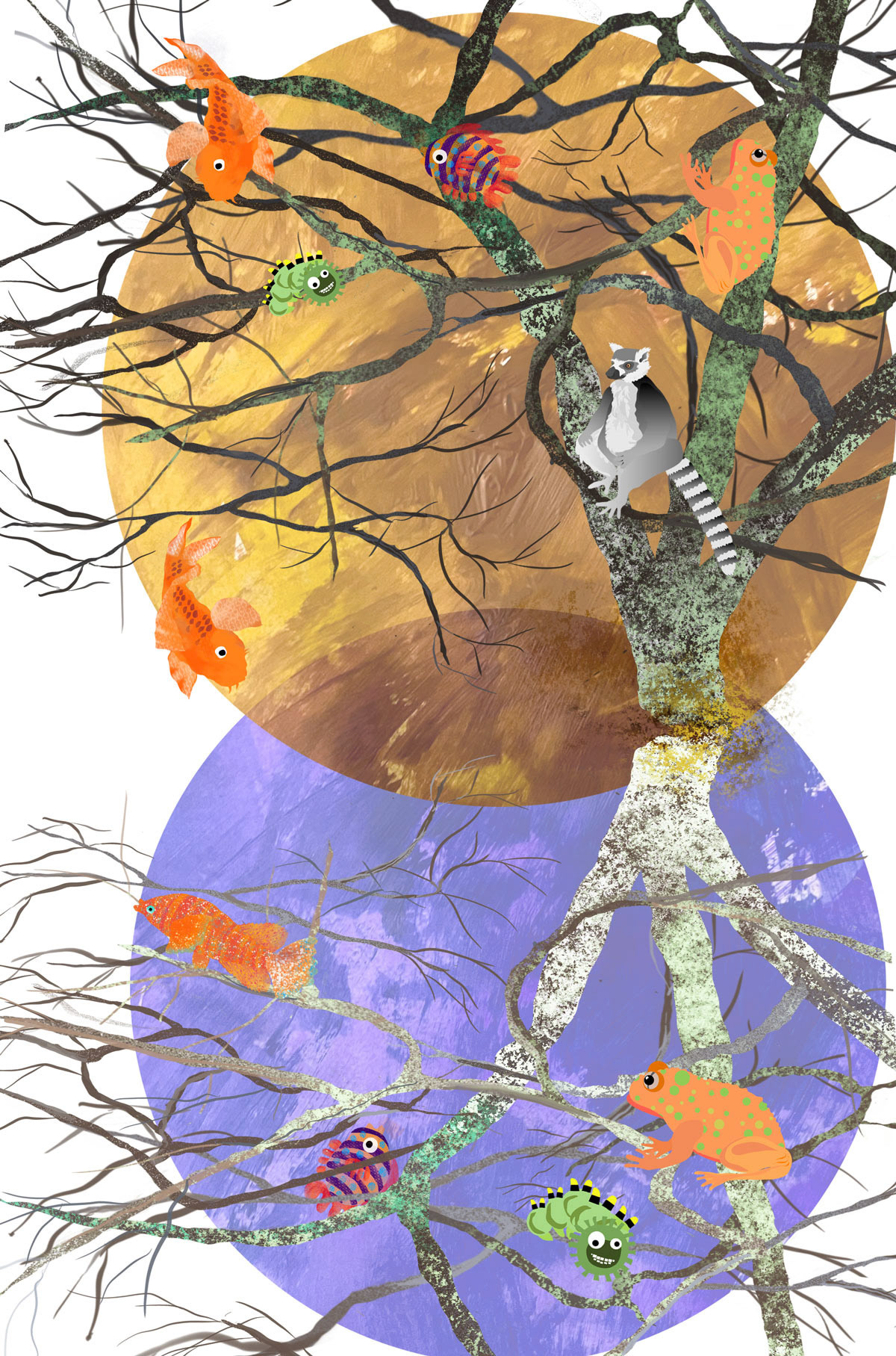 Tree of Life: Dogwood, digital collage