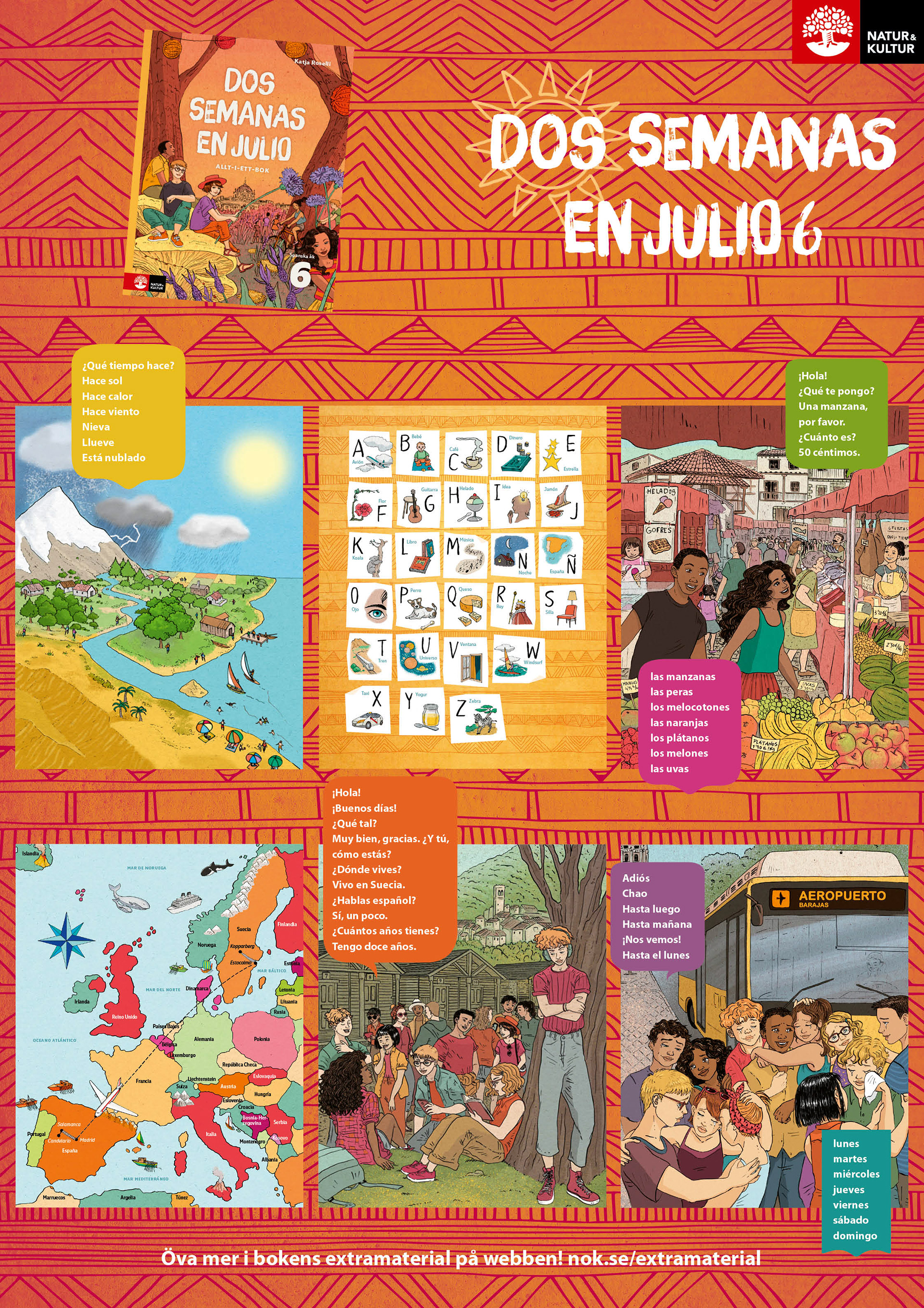 Poster with vocabulary