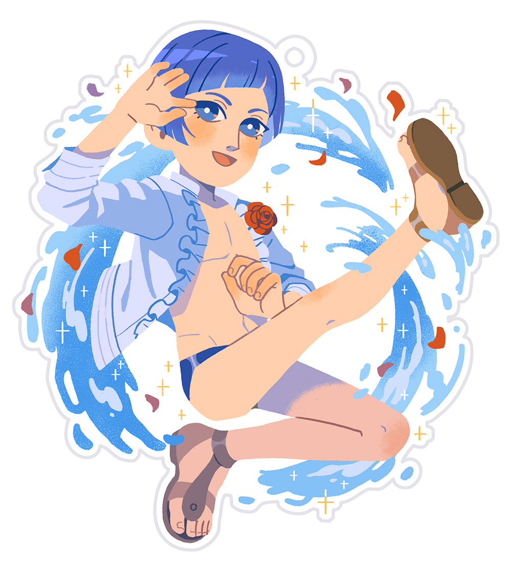 2.5 in clear acrylic keychain