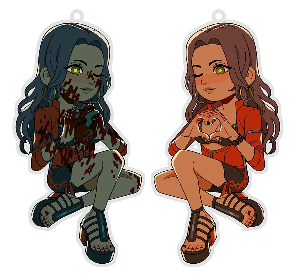 double-sided 2in clear acrylic charm