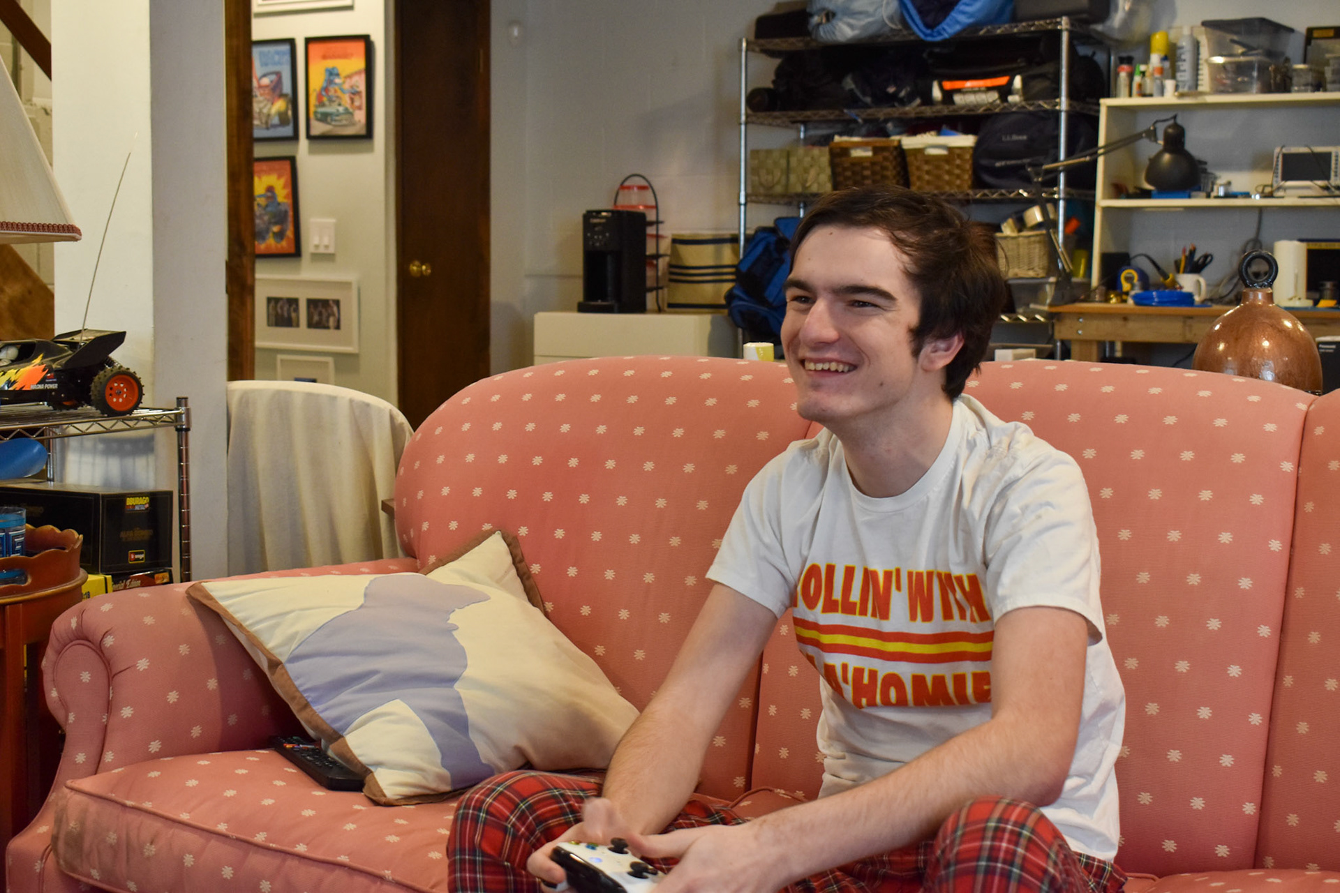 The Jasement: James Heins enjoys playing Madden in the basement.