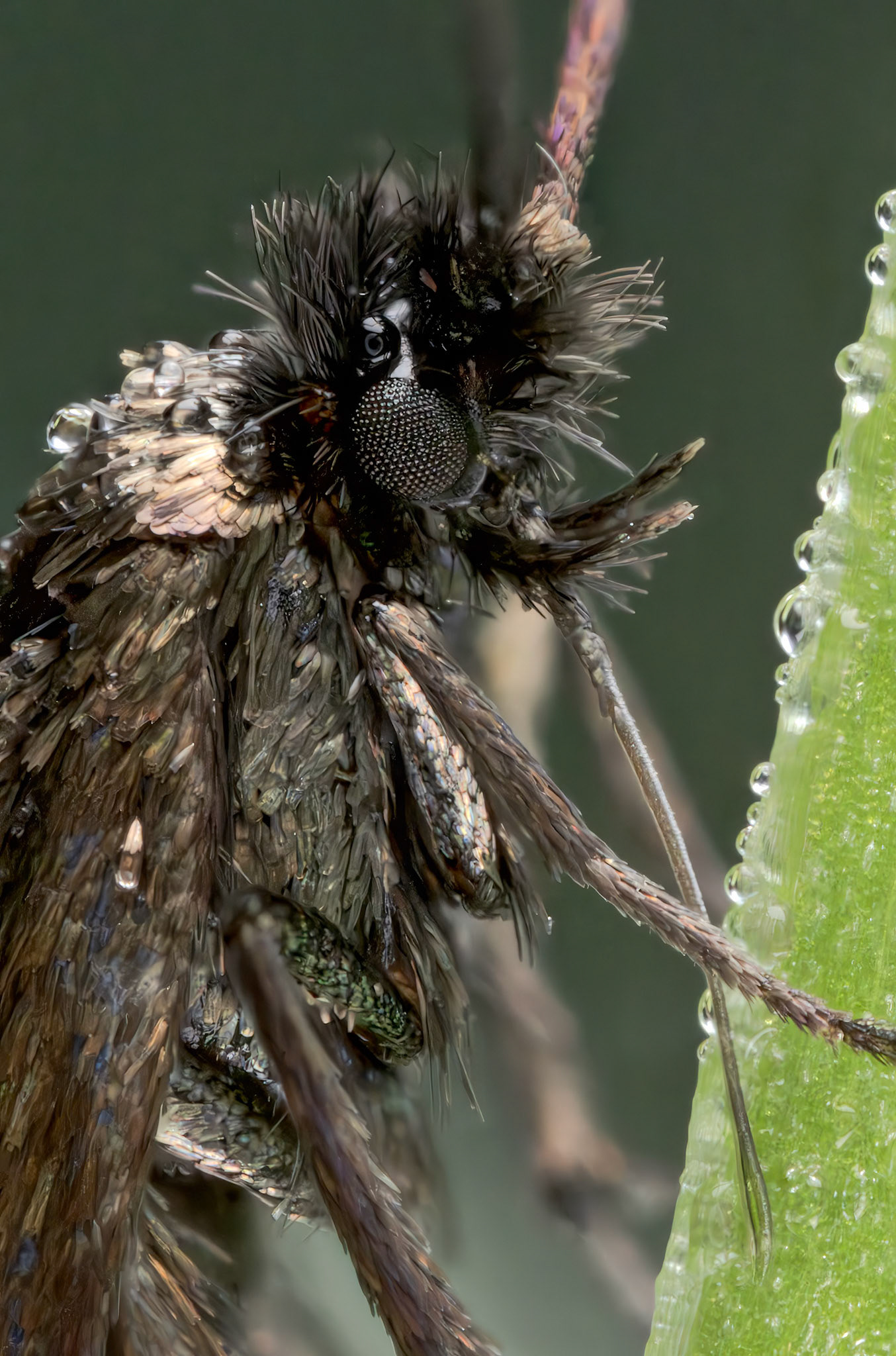 Woodrush Moth (Glyphipterix fuscoviridella)