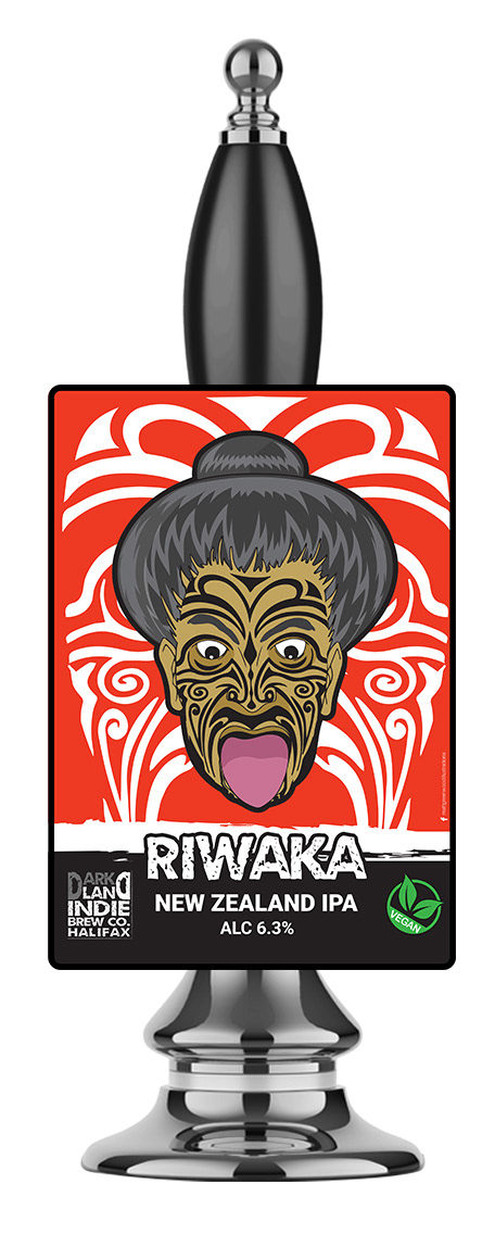 Darkland Indie Brew Co Riwaka beer pump clip