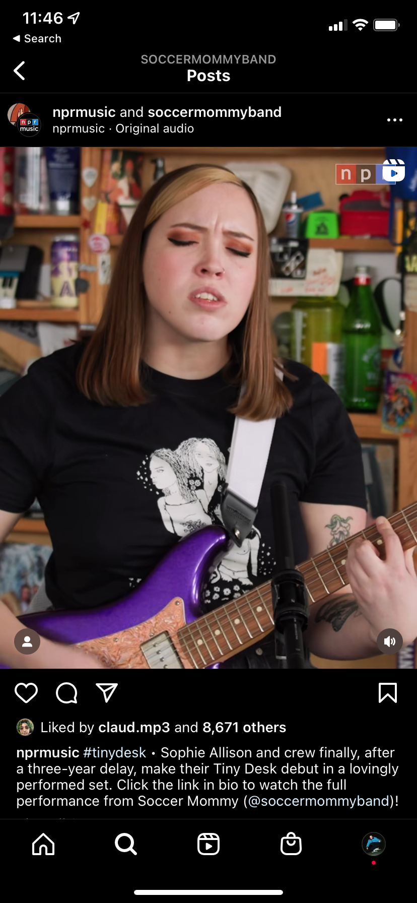 soccer mommy wearing my merch