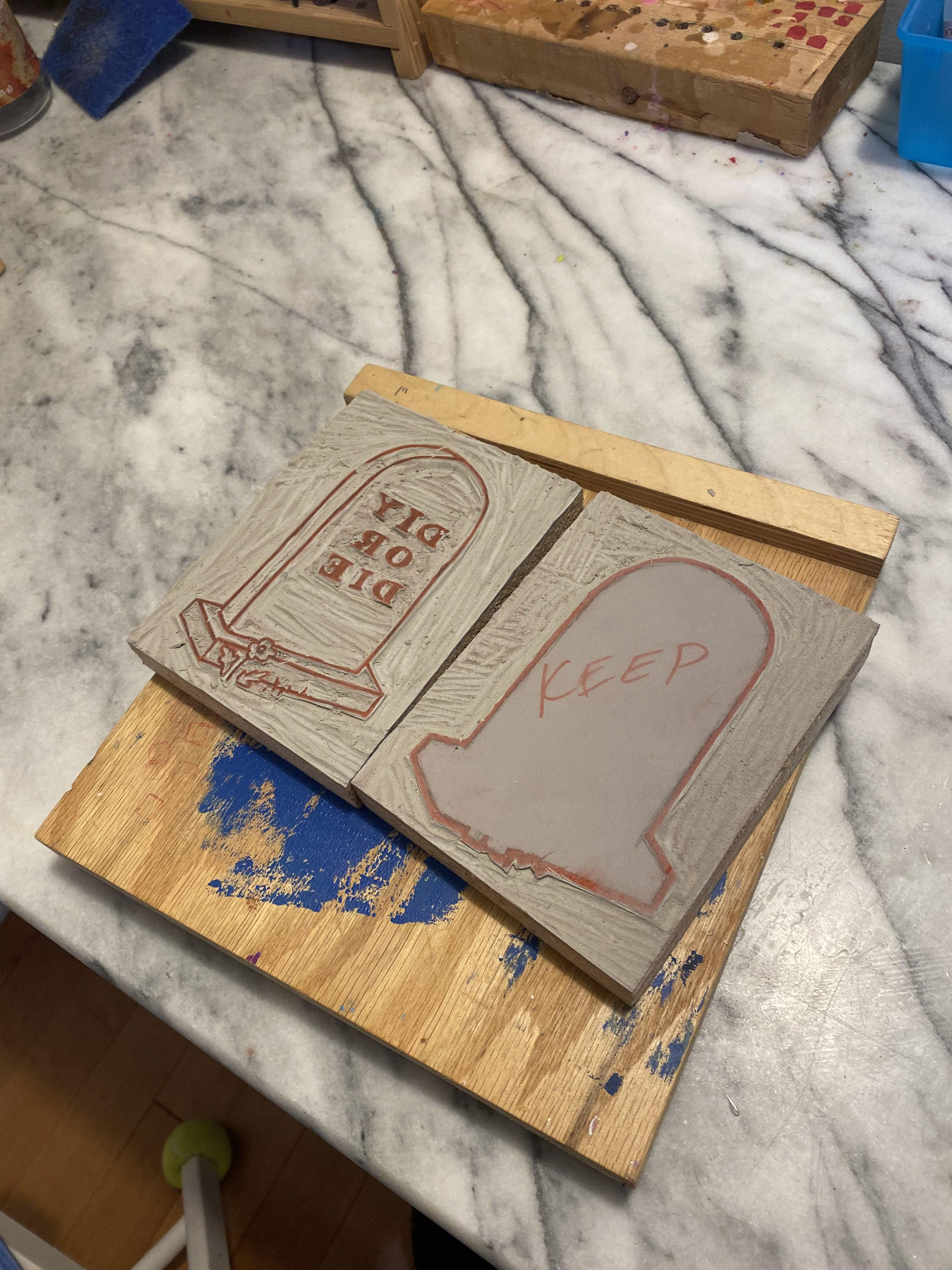 linoleum blocks